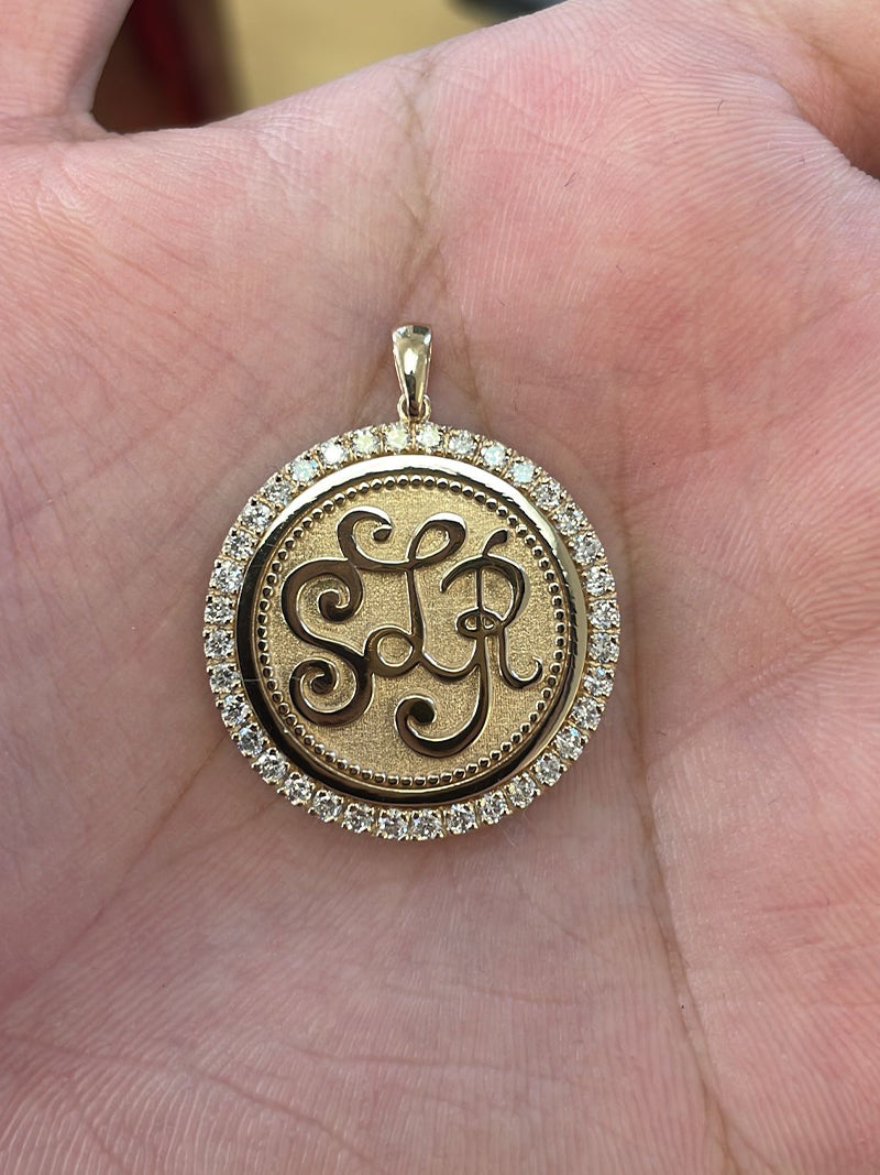 Diamond Monogram Medallion