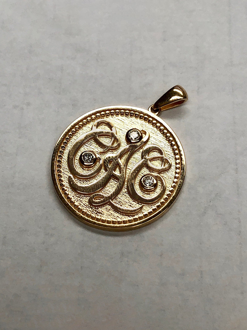 Diamond Monogram Medallion