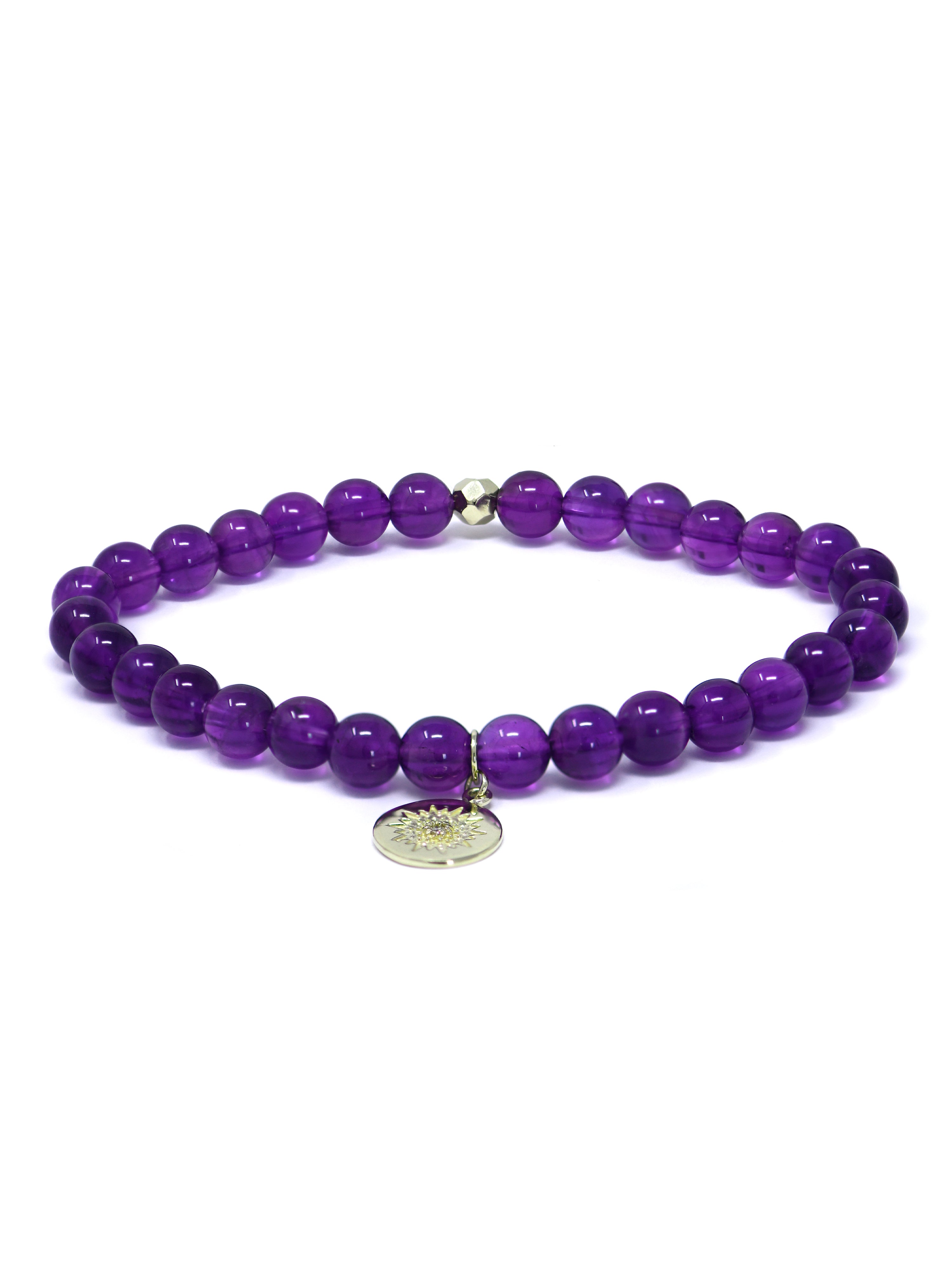 Bohème Smooth Amethyst Bracelet