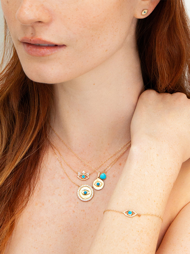 Collier Disque Mauvais Œil