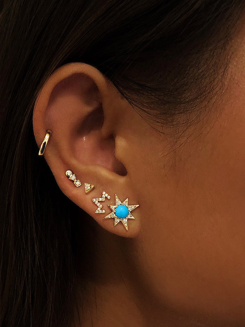 Aztec Mini Starburst Studs