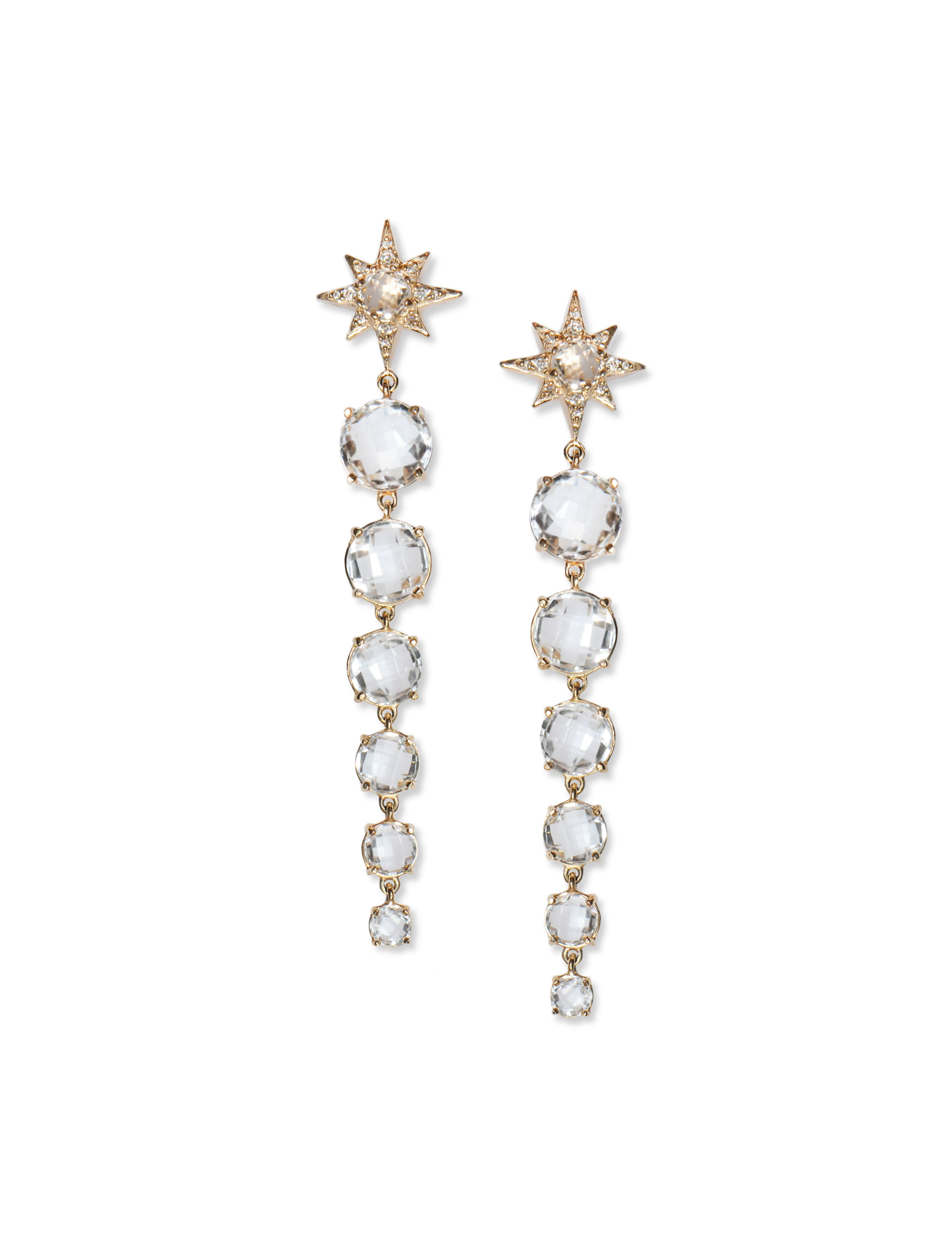 Aztec Long Graduated Starburst Earrings