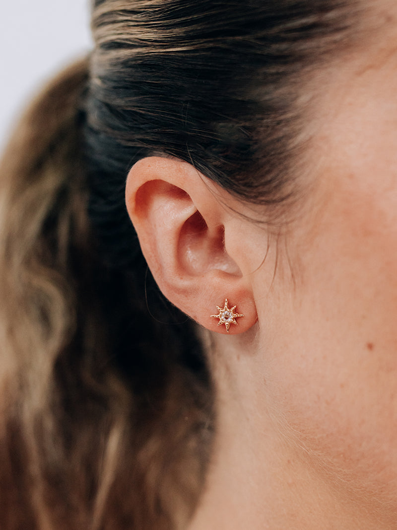 Aztec Moon Crescent & Starburst Mix Studs