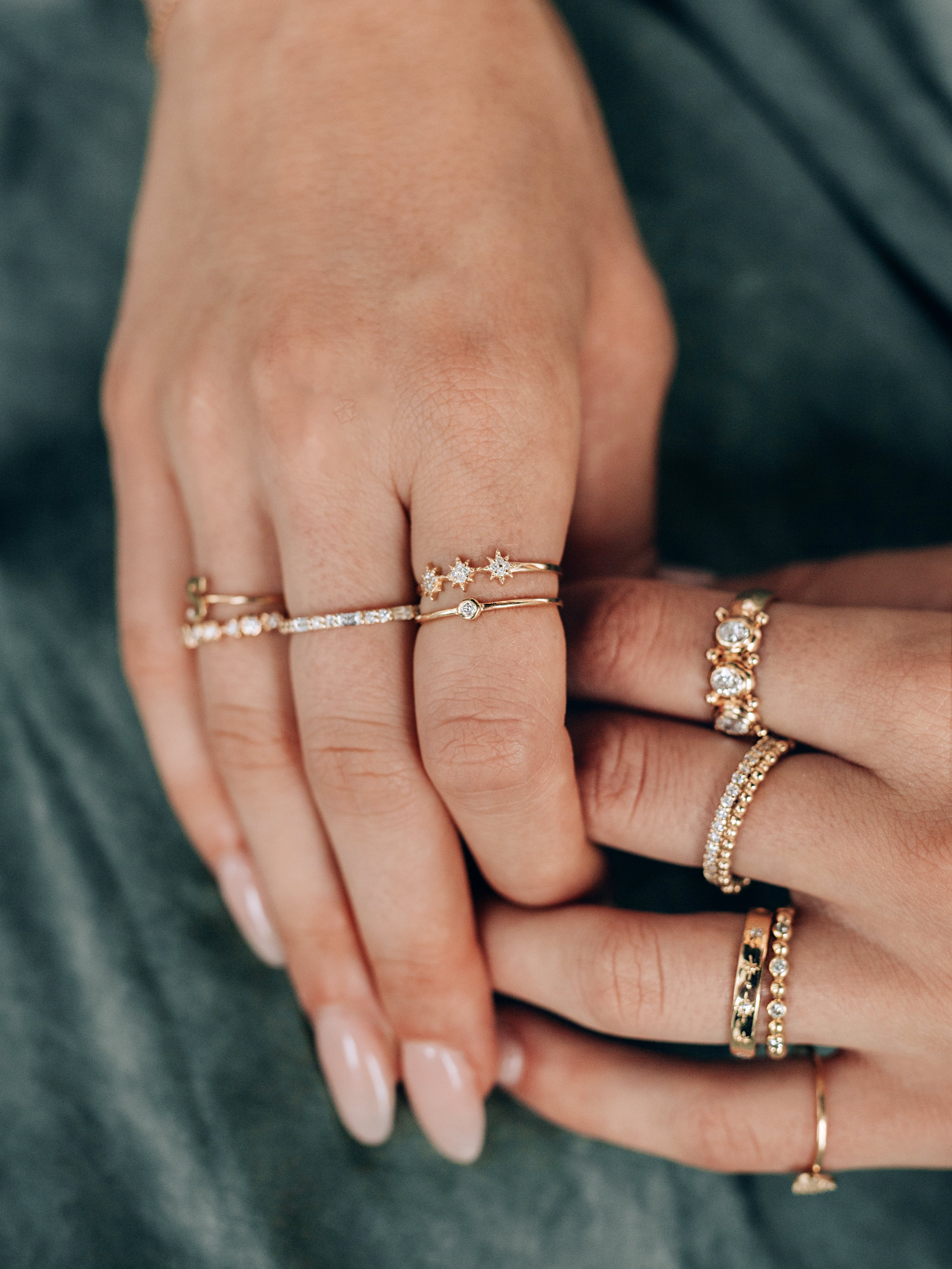 Cléo Round Diamond Stackable Ring