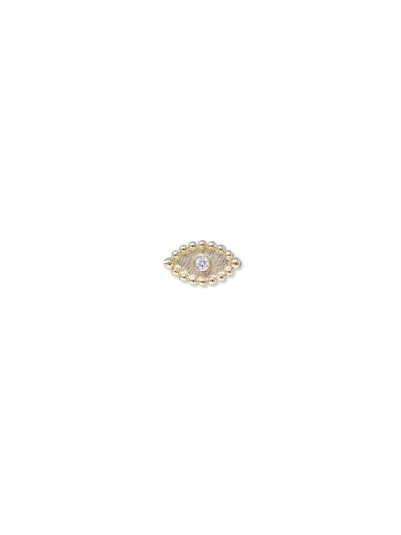 Dew Drop Evil Eye Single Stud