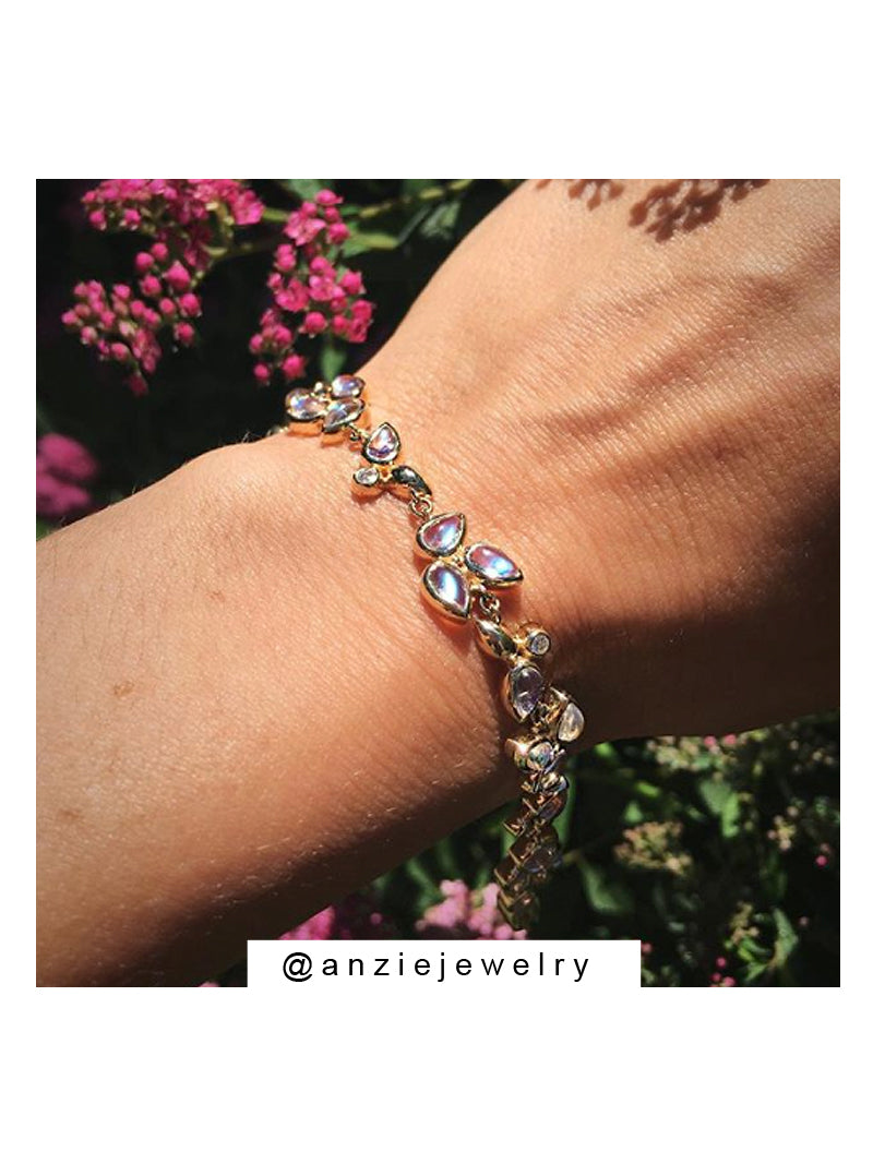 Bezel Bouquet Petal Bracelet