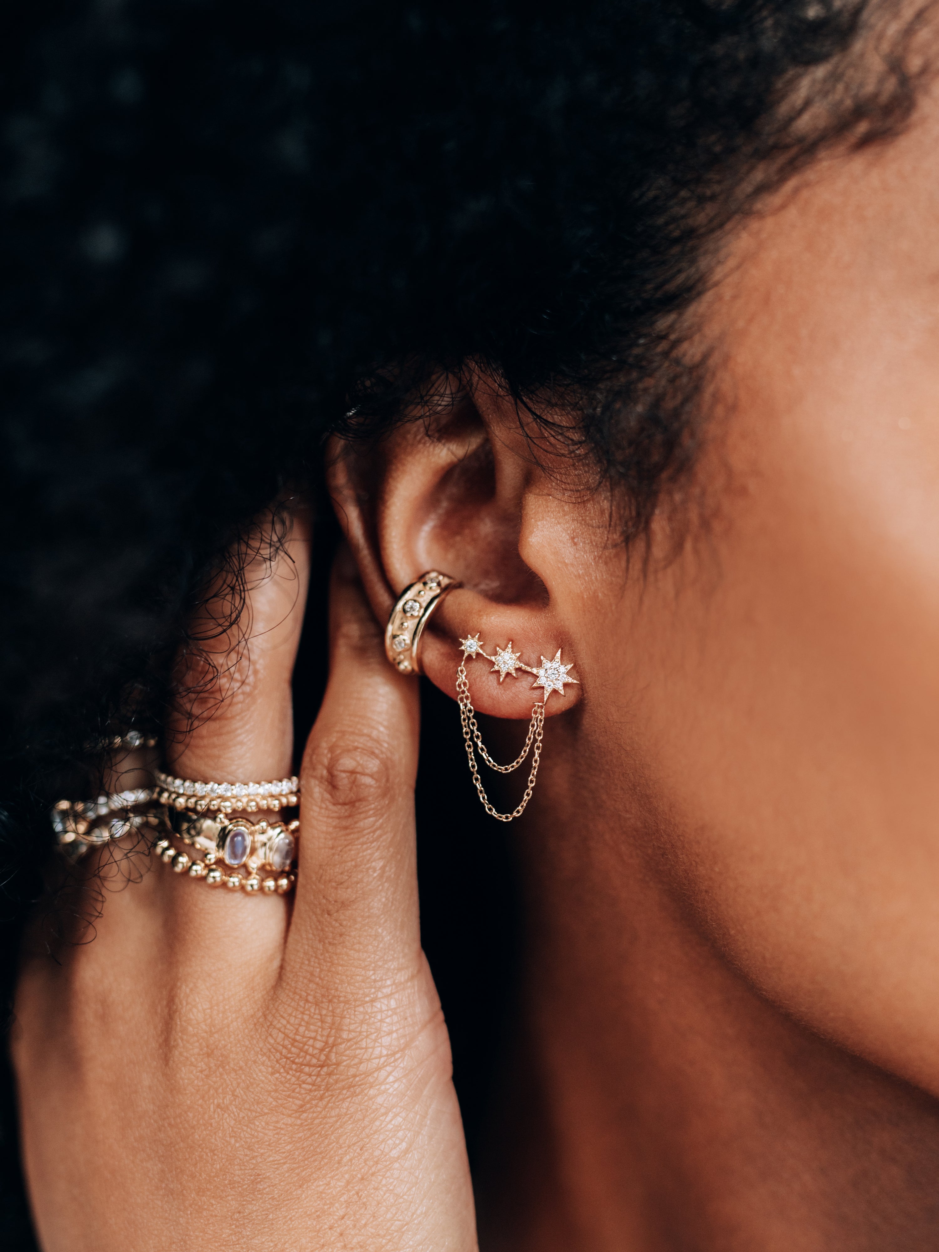 Aztec Morgan North Star Earrings