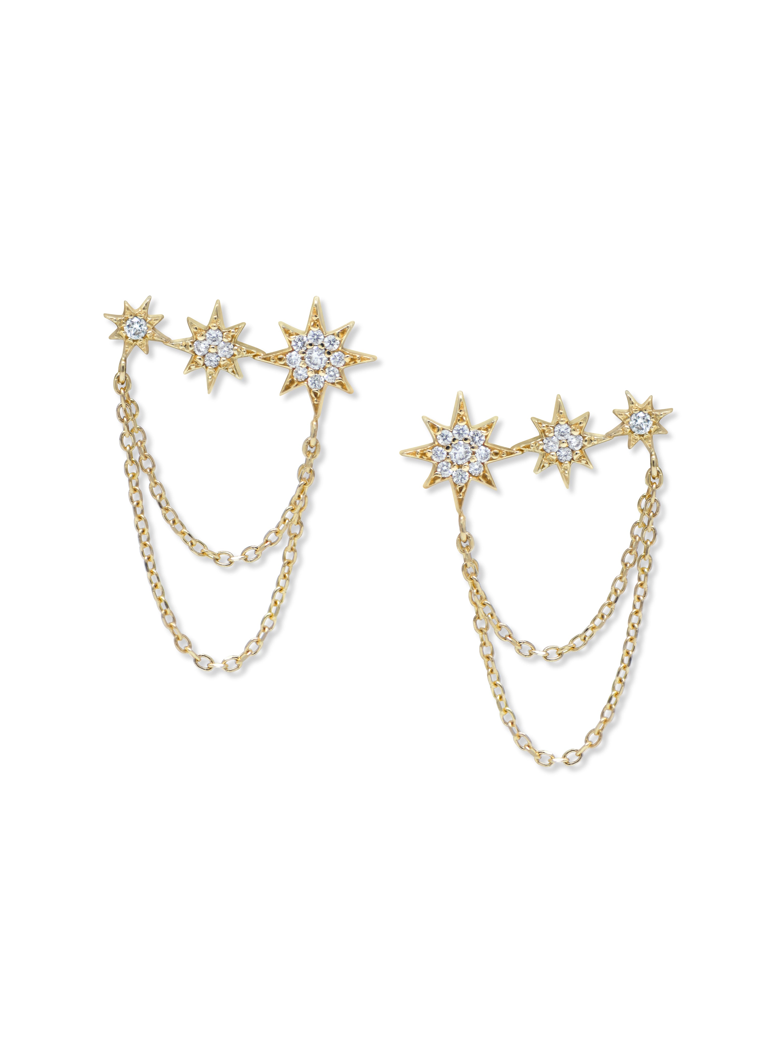 Aztec Morgan North Star Earrings
