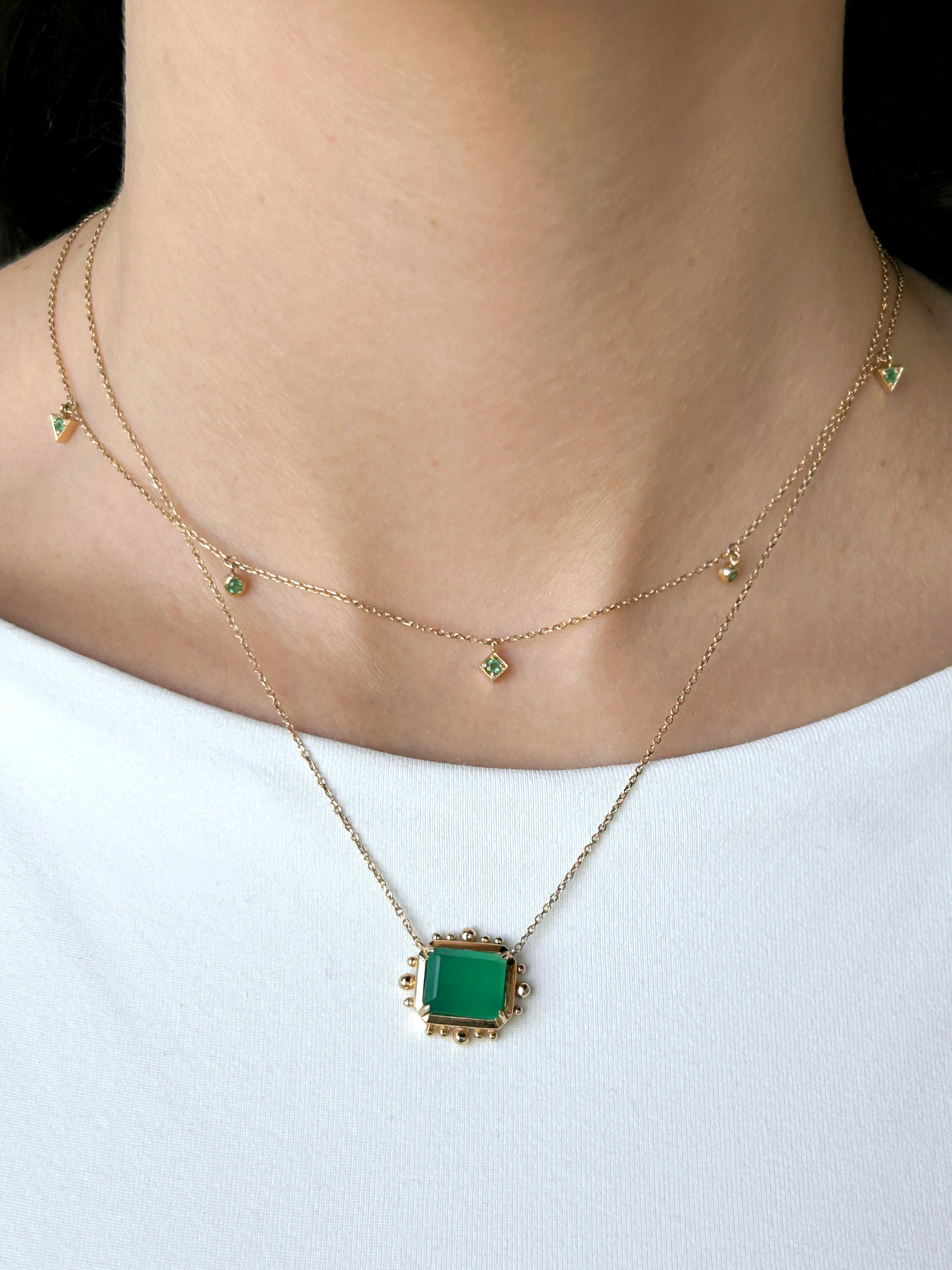 Cléo Erika Geometric Crew Necklace