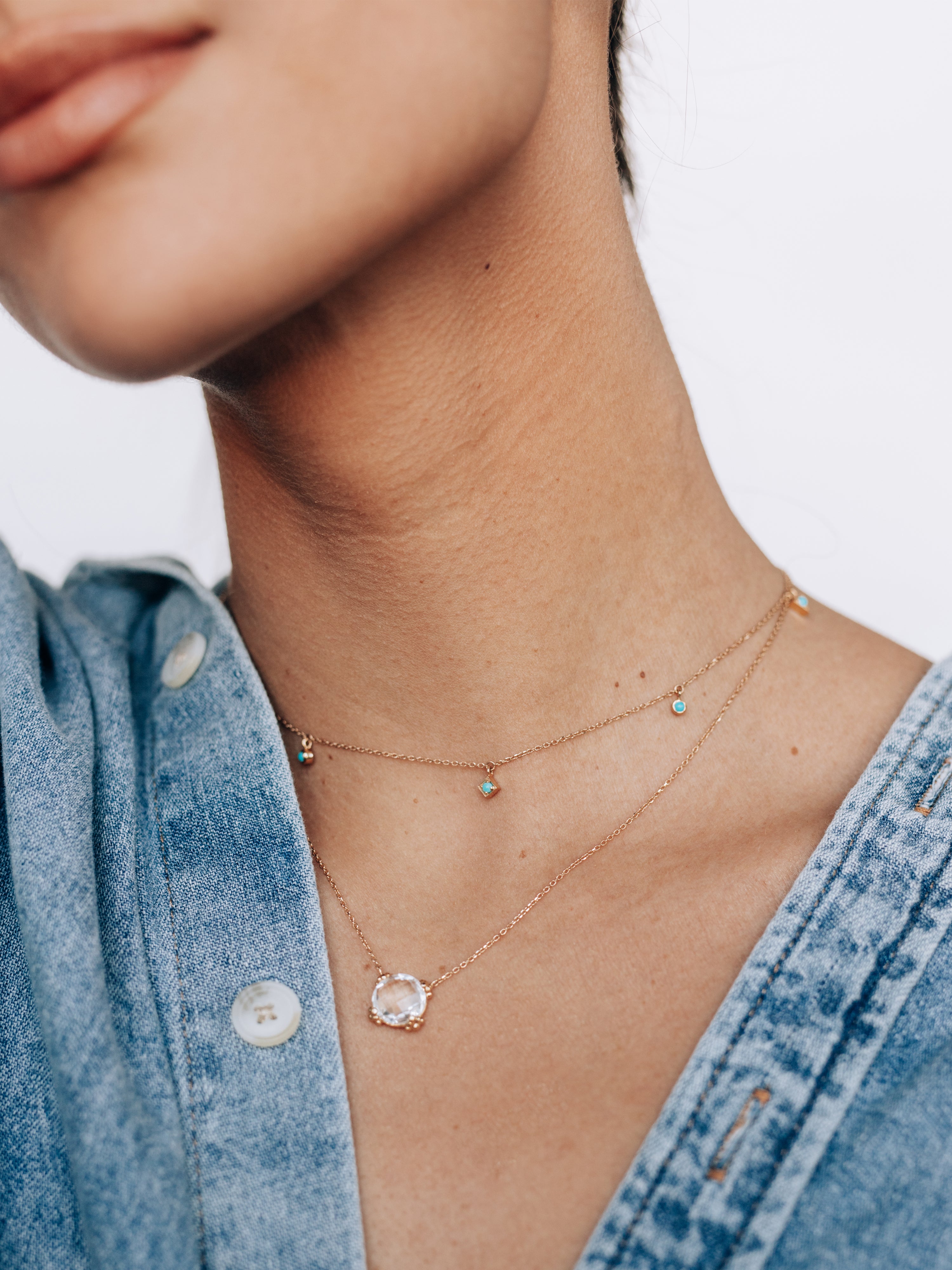 Cléo Erika Geometric Crew Necklace