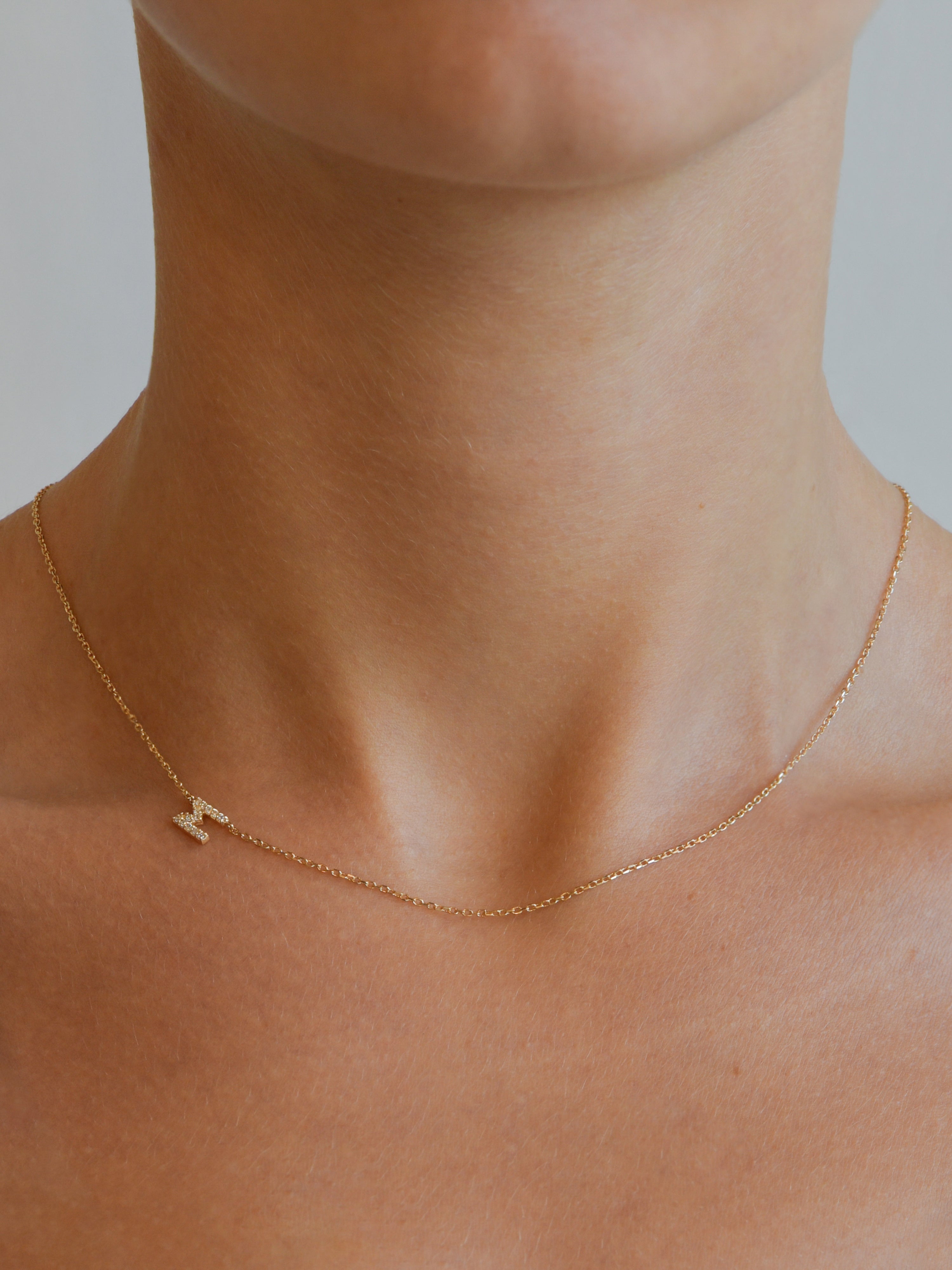 Love Letter Pavé Initial Necklace