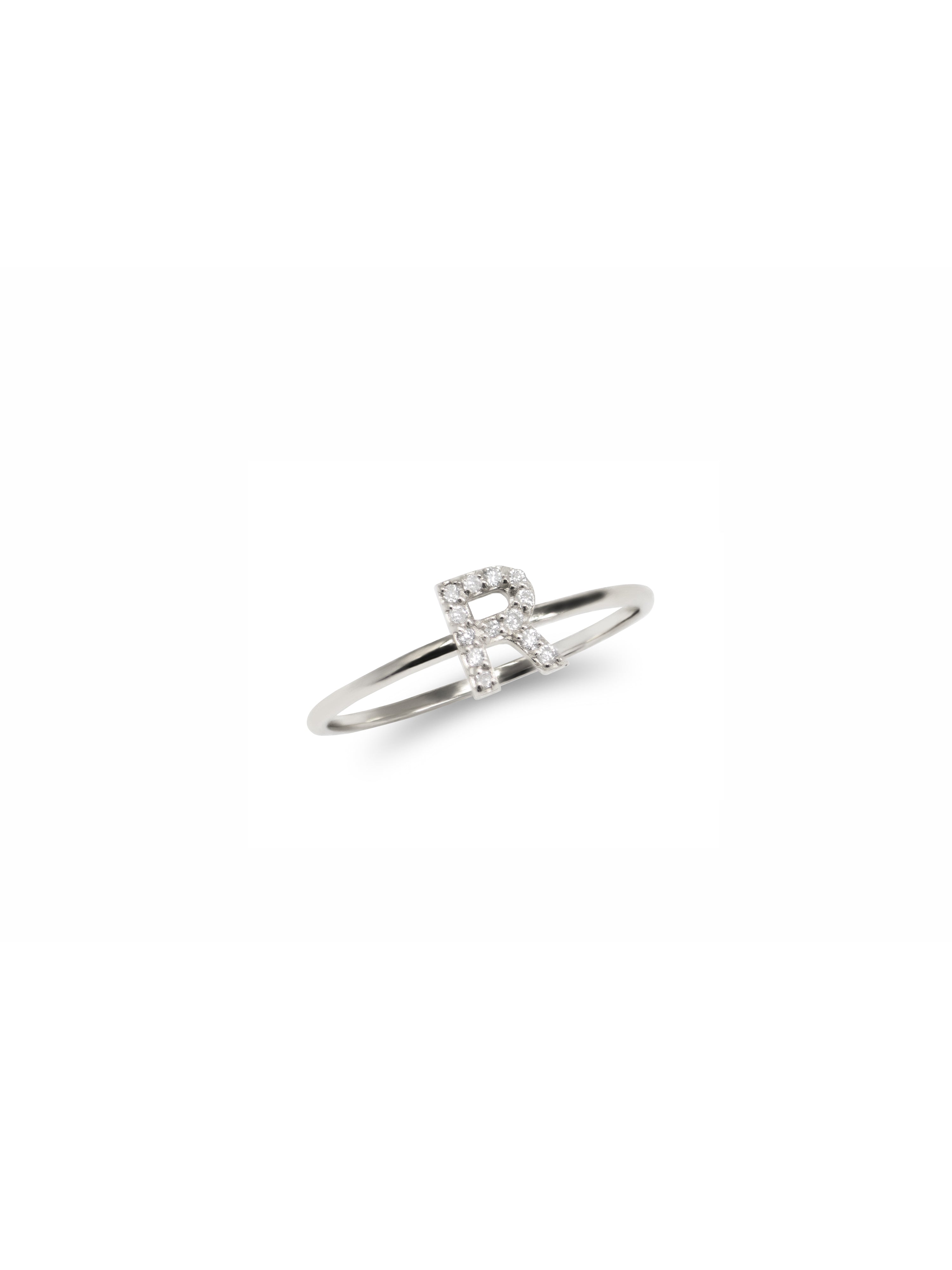 Love Letter Pavé Ring A to Z