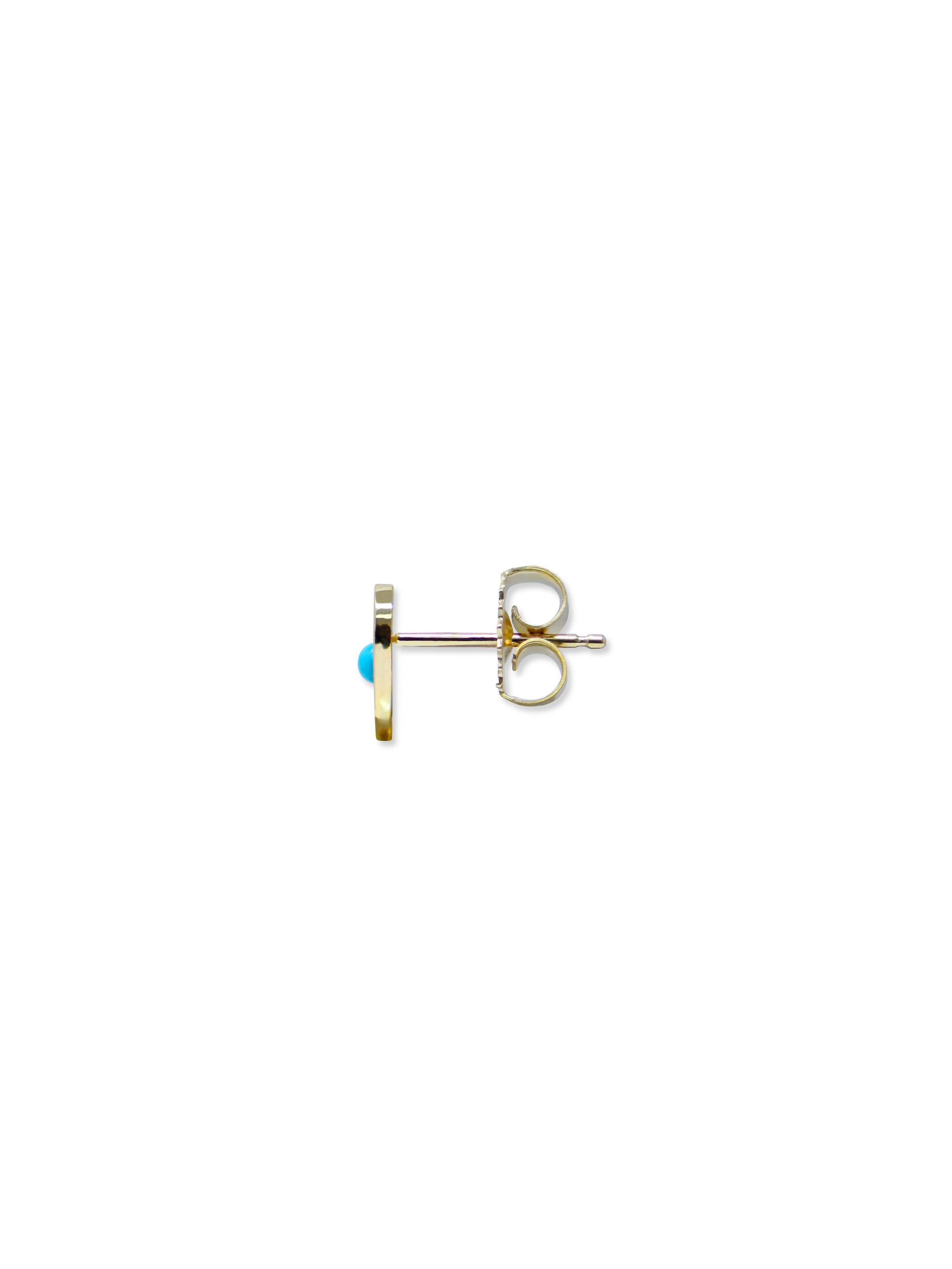 Clous d’Oreilles Cœur Turquoise Love Letter