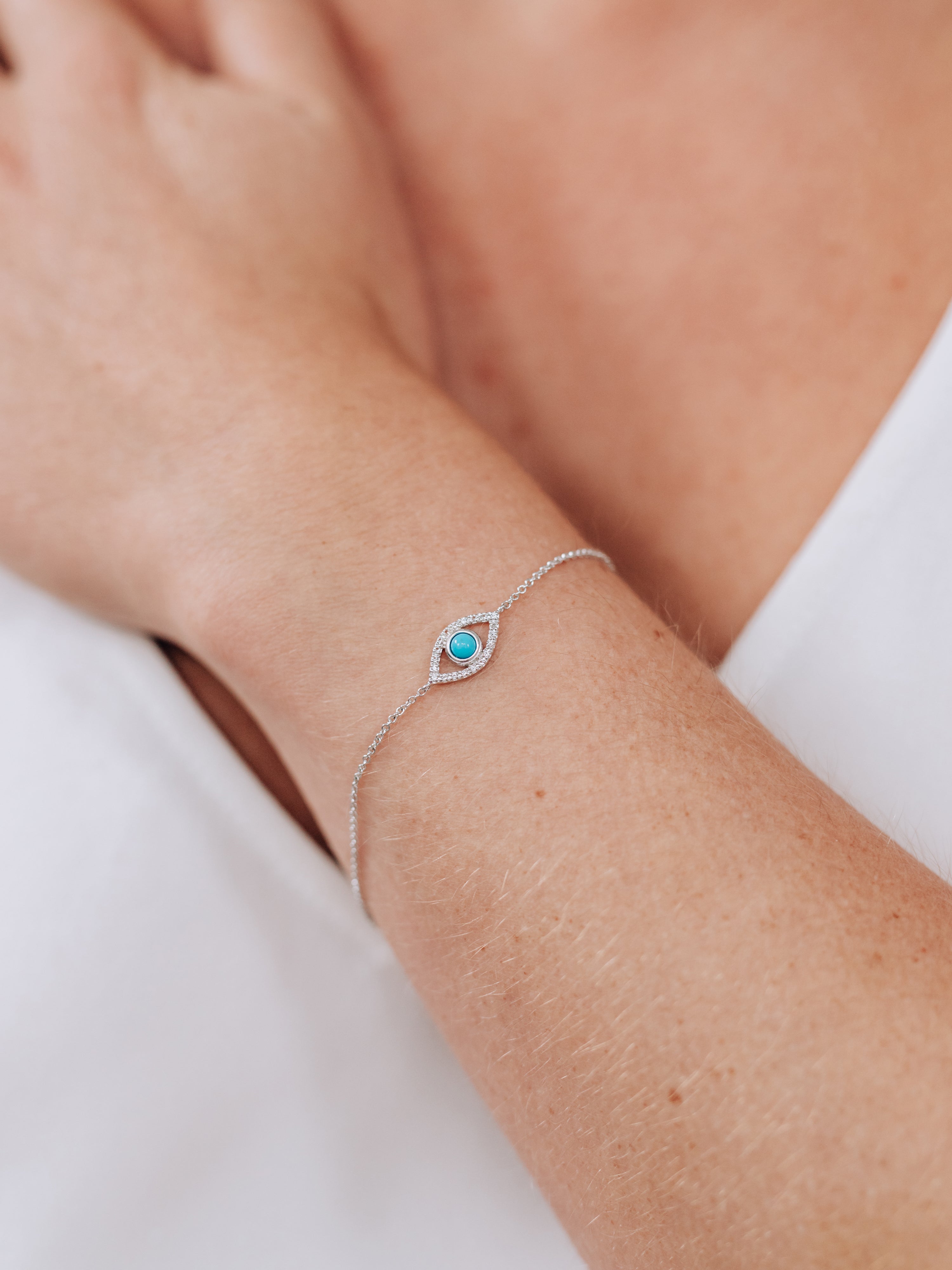 Classique Pavé Bracelet Mauvais Oeil