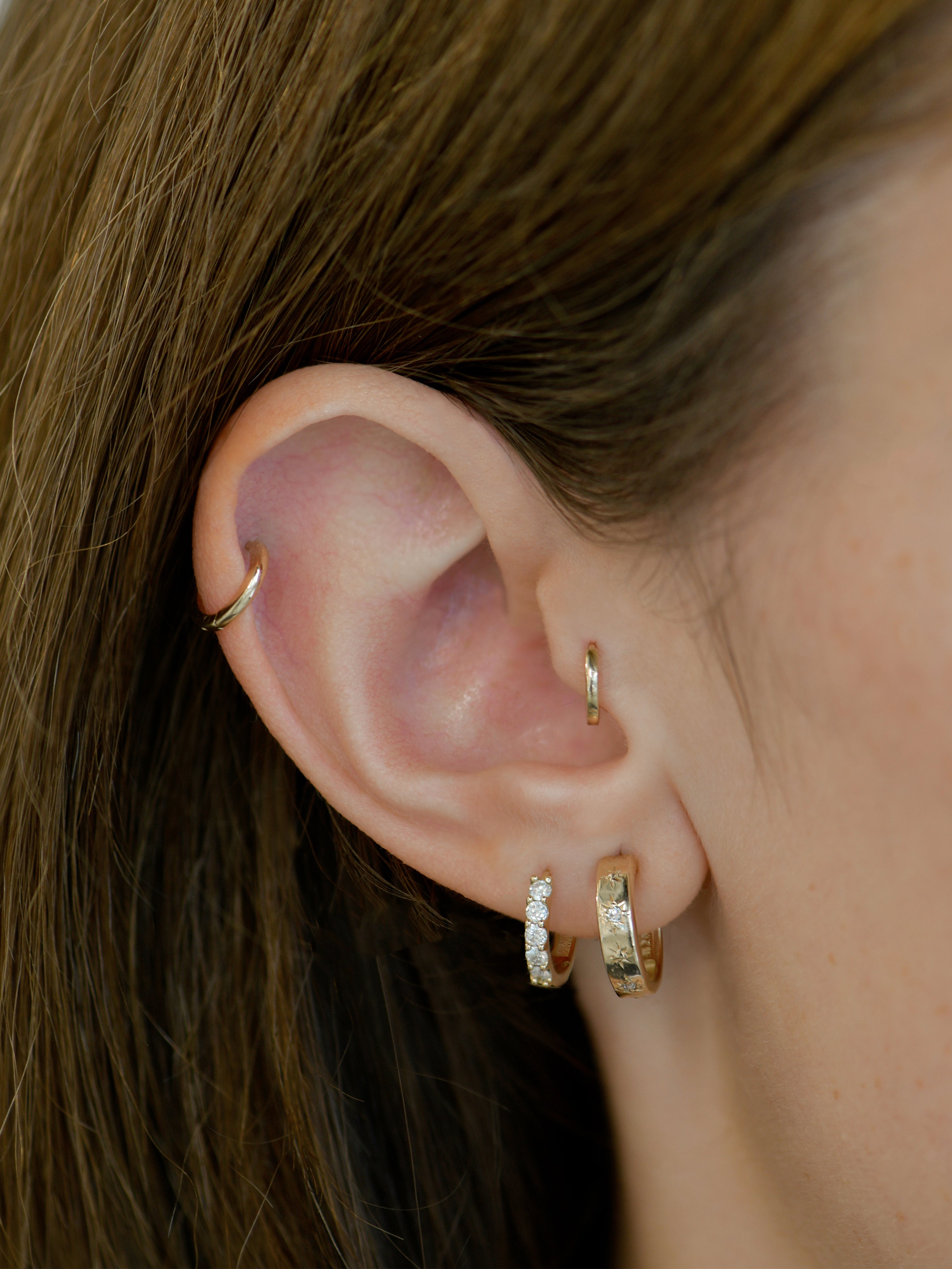 Classique Wide Pavé Mini Single Huggy