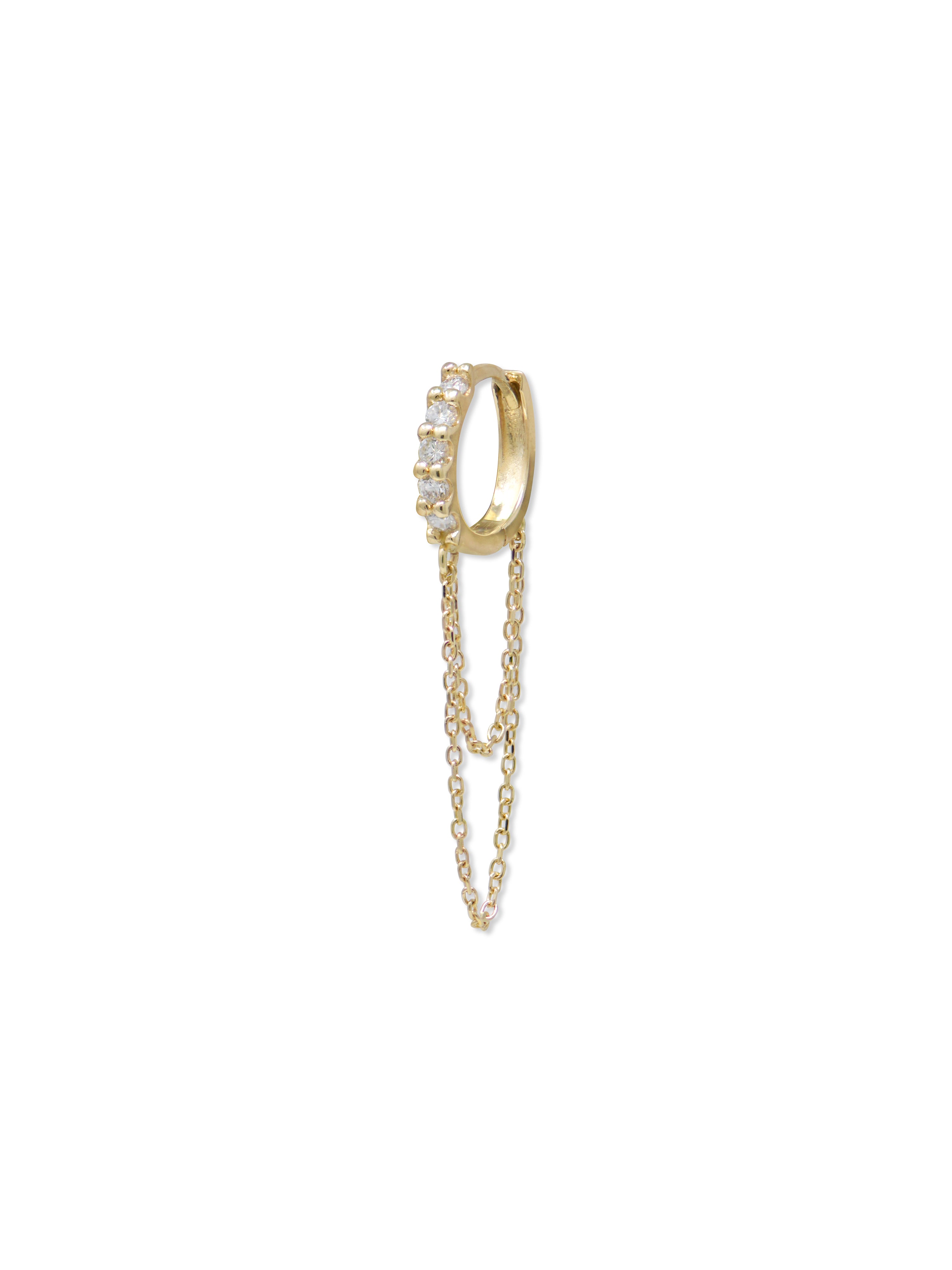 Classique Maude Pavé Chain Hoop Earring