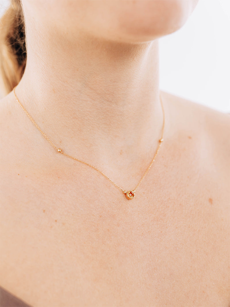 Dew Drop Bonheur Birthstone Necklace