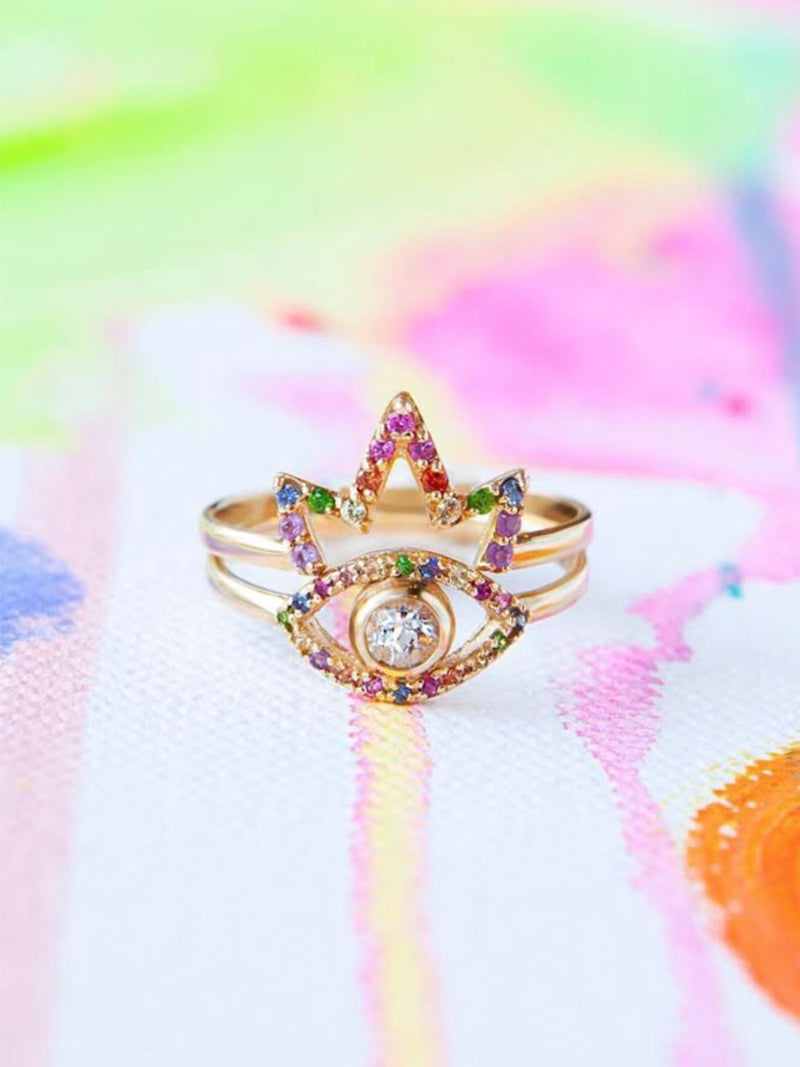 Classique Pavé Evil Eye Ring