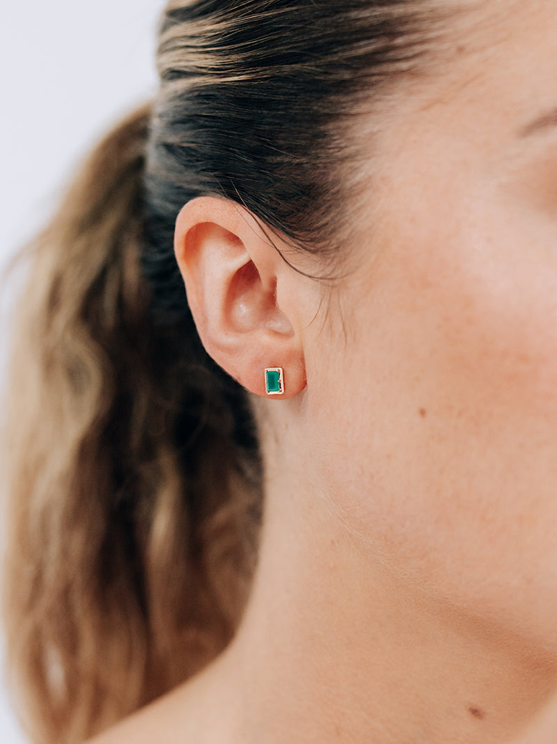 Cléo Carré Baguette Studs