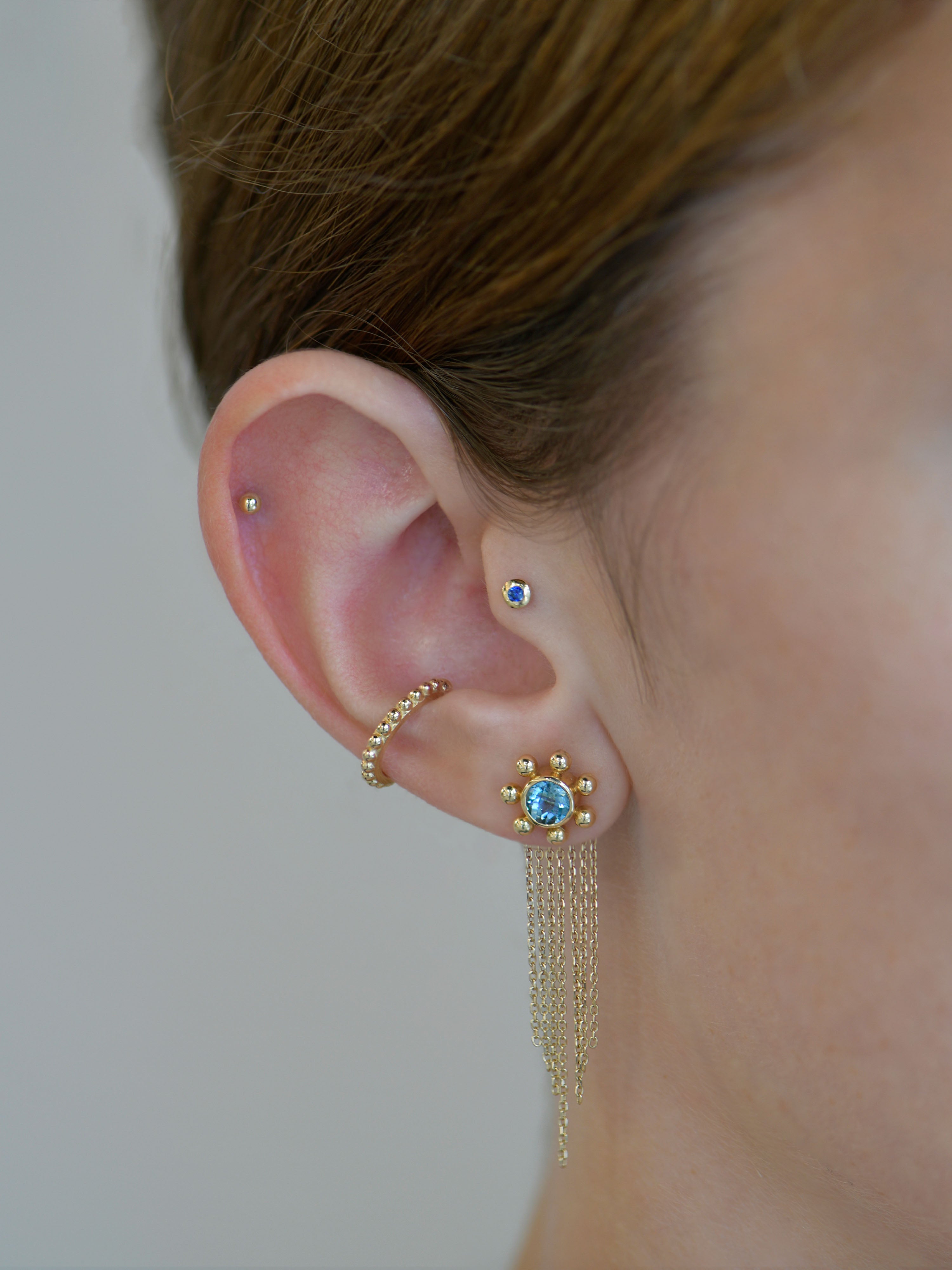 Cléo Long Fringe Earring Backing