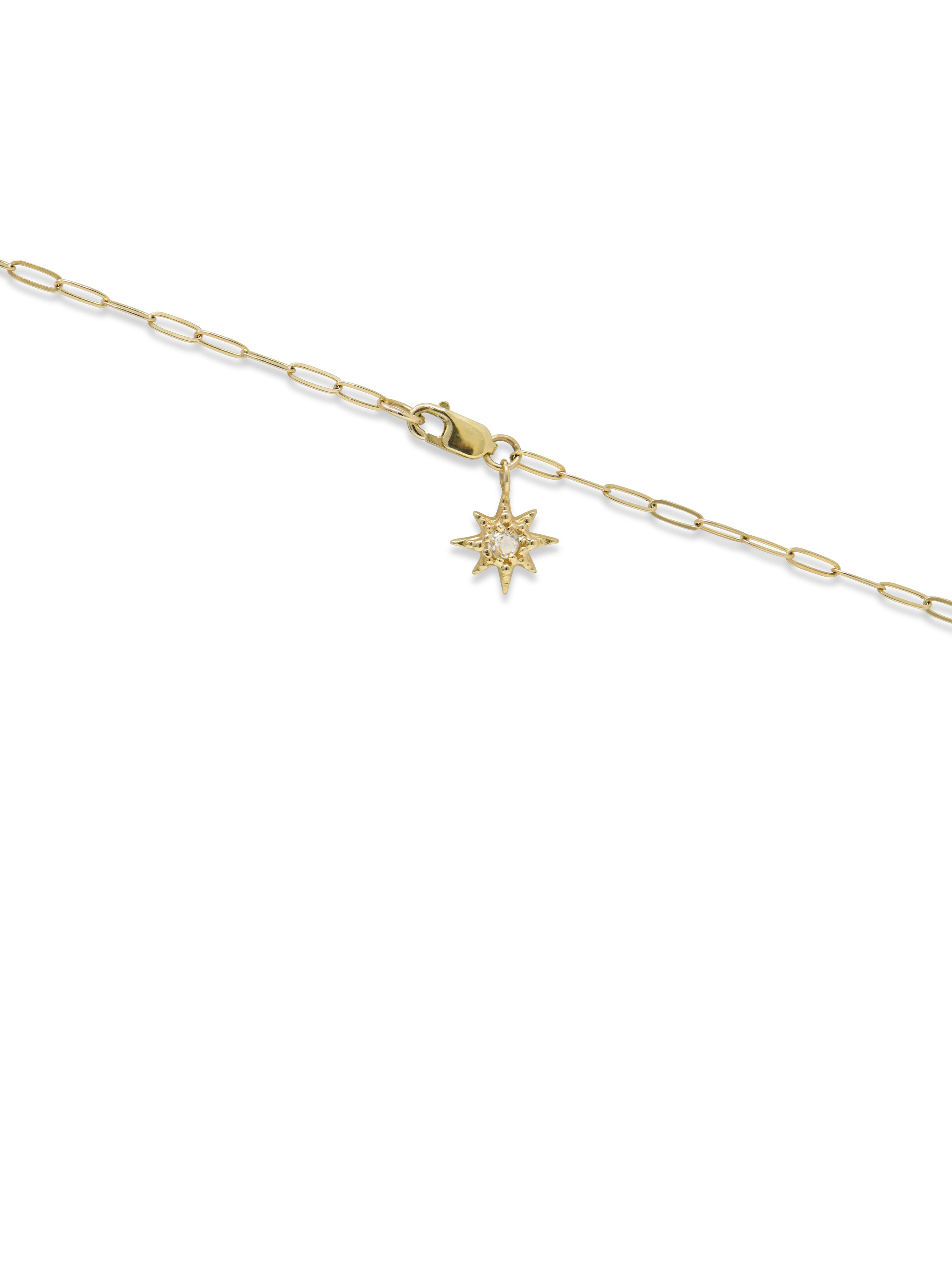 Mini Paper Clip Chain with Starburst Charm