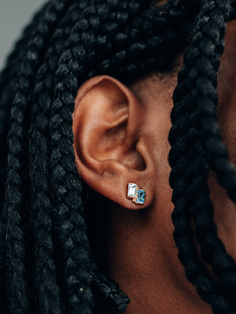 Cléo Deux Carré Studs