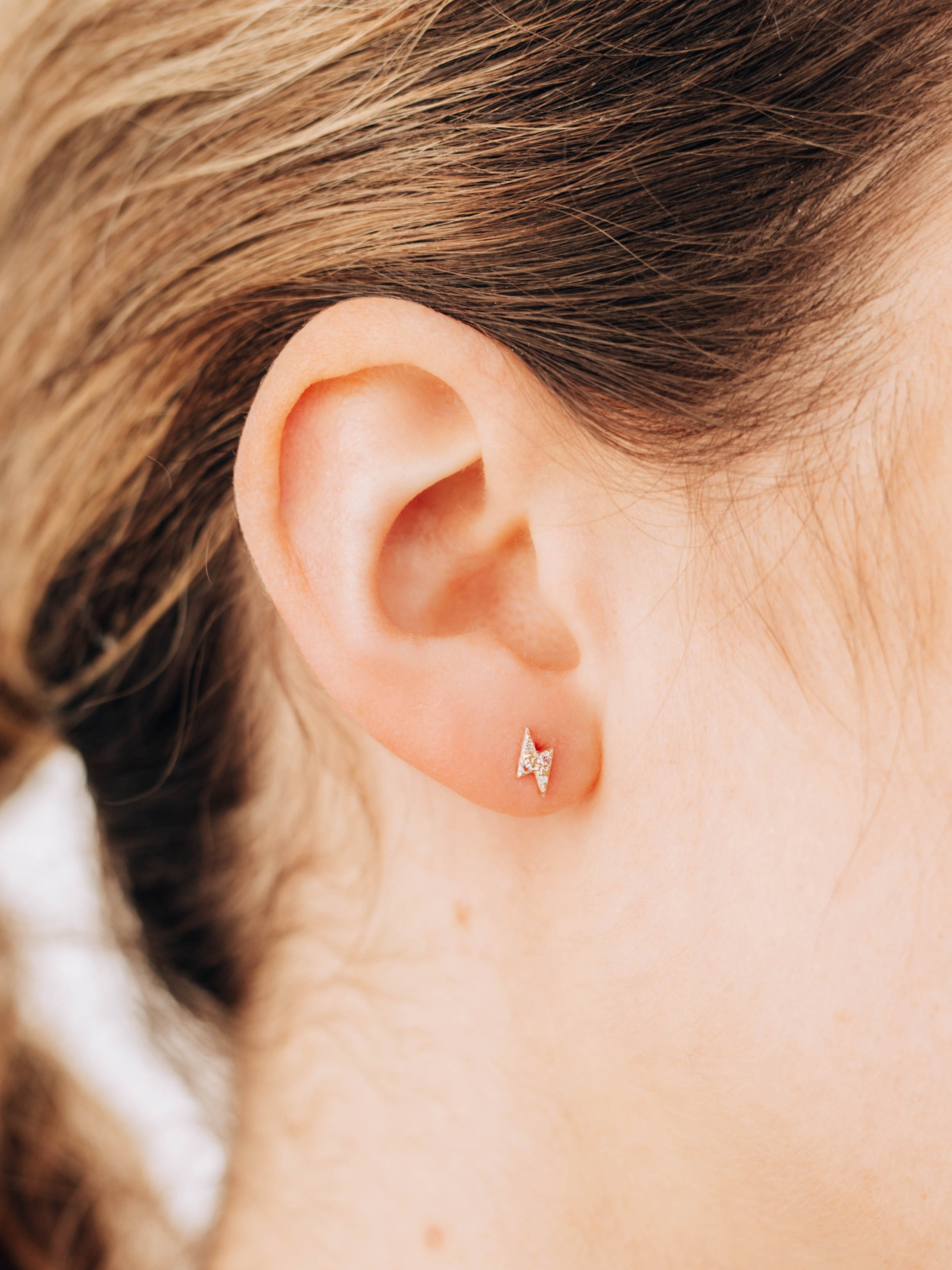 Aztec Mini Lightning Bolt Single Stud