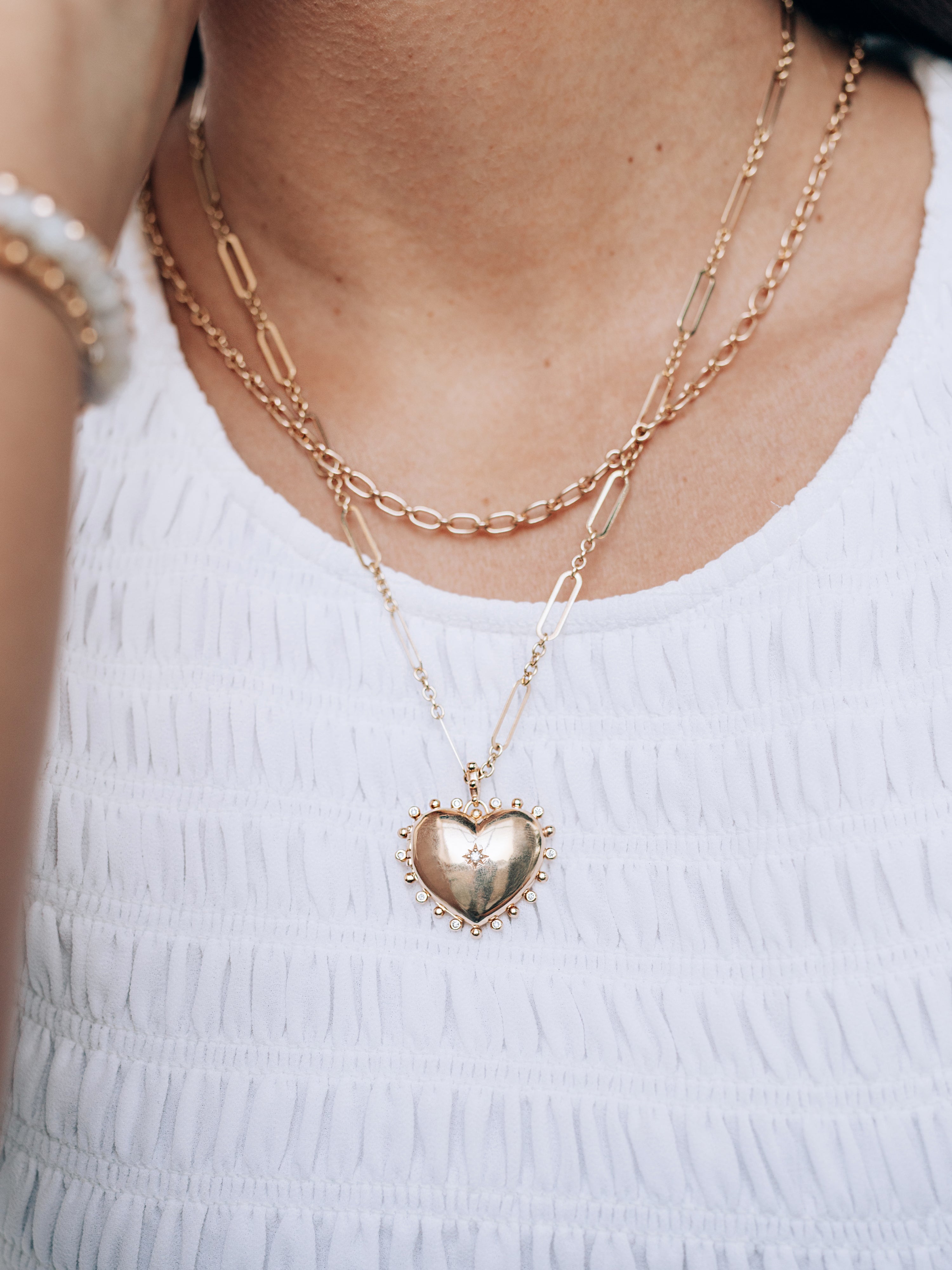 Dew Drop Large Heart Locket