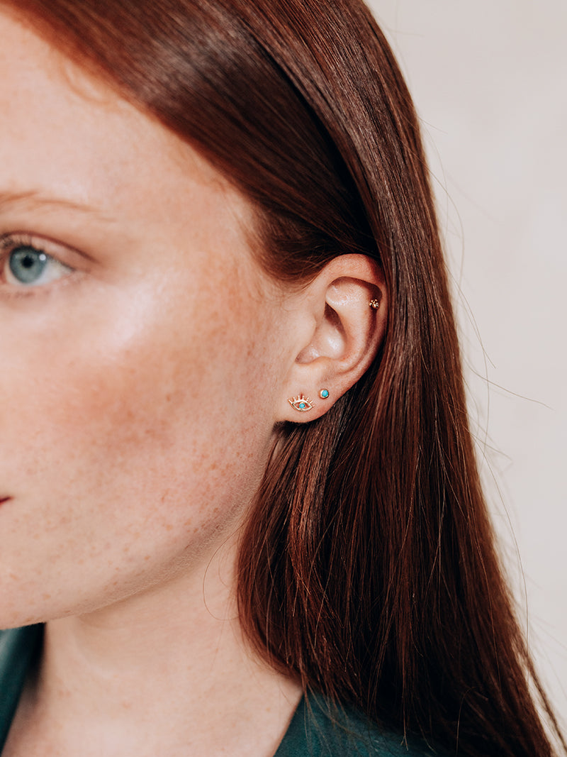 Anzie x Mel Soldera Lash Evil Eye Single Stud