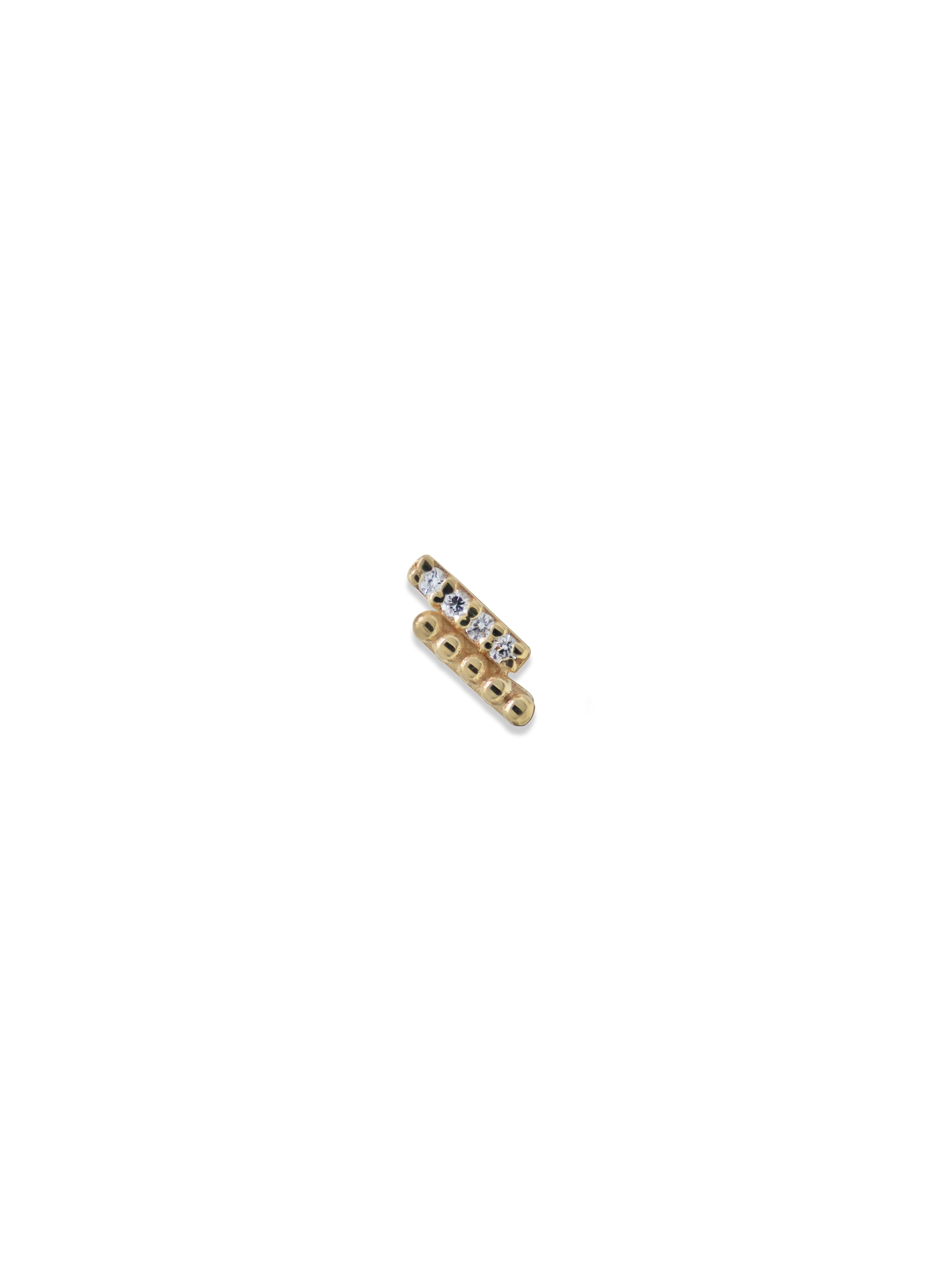 Dew Drop Pavé Bar Single Stud