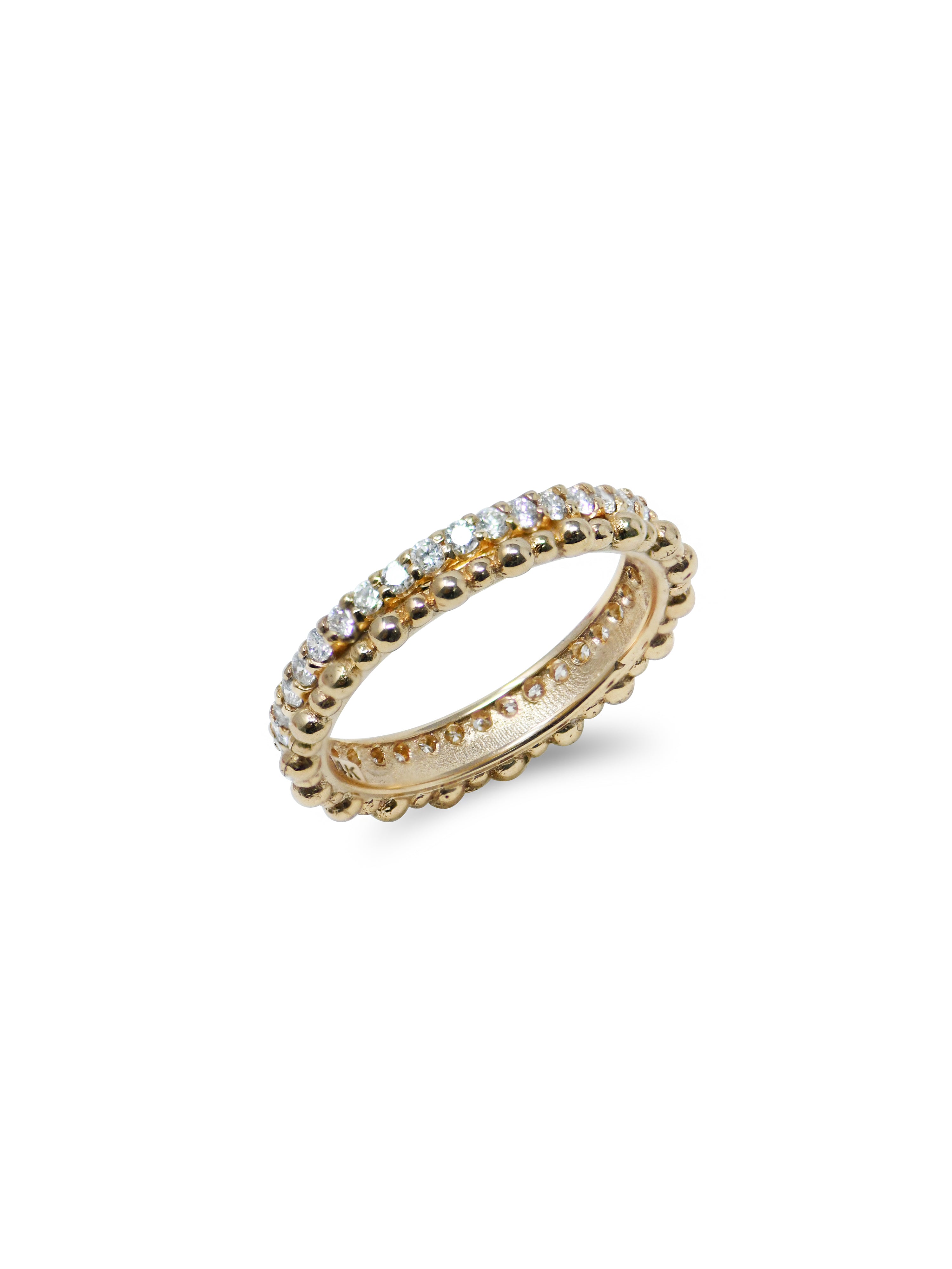 Dew Drop Pavé Double Eternity Band