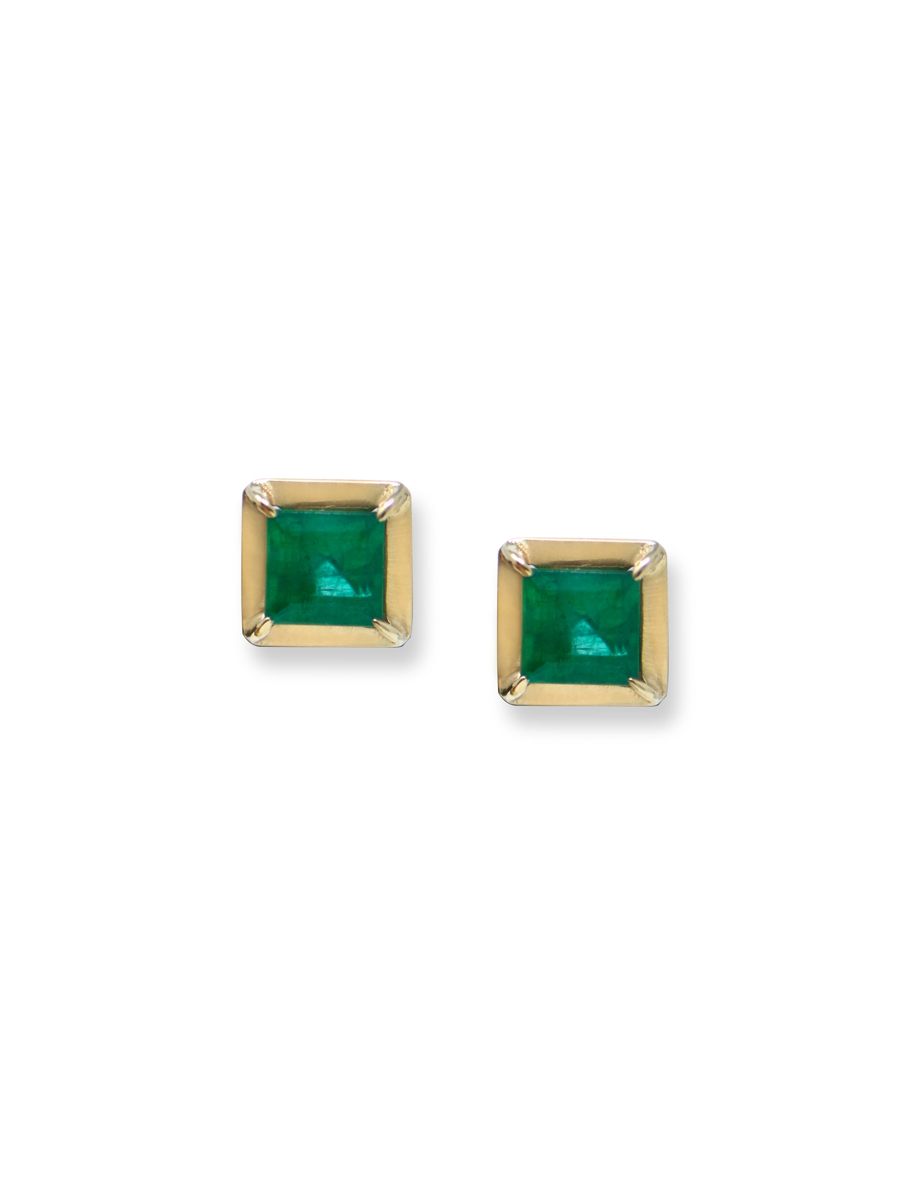 Cléo Carré Emerald Square Studs