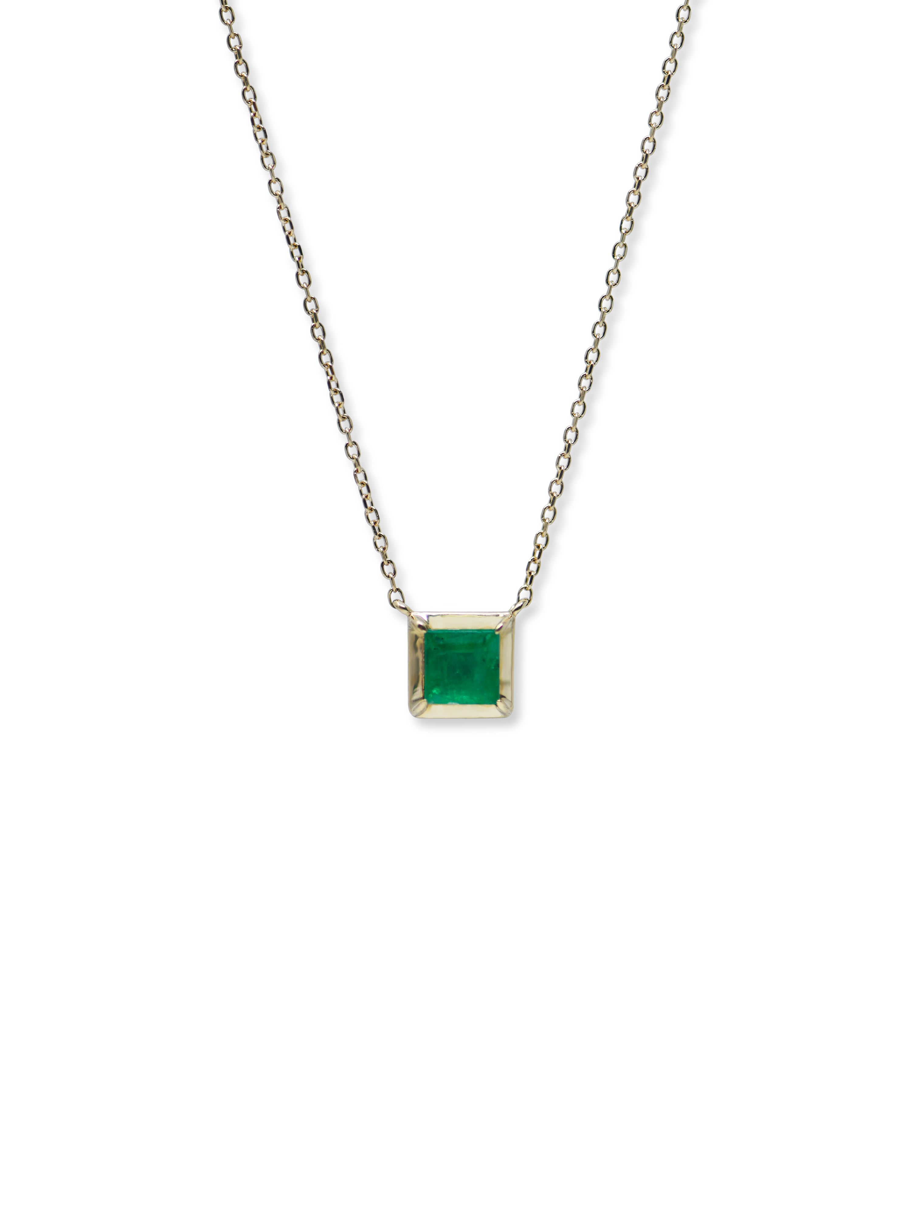 Cléo Emerald Carré Square Pendant