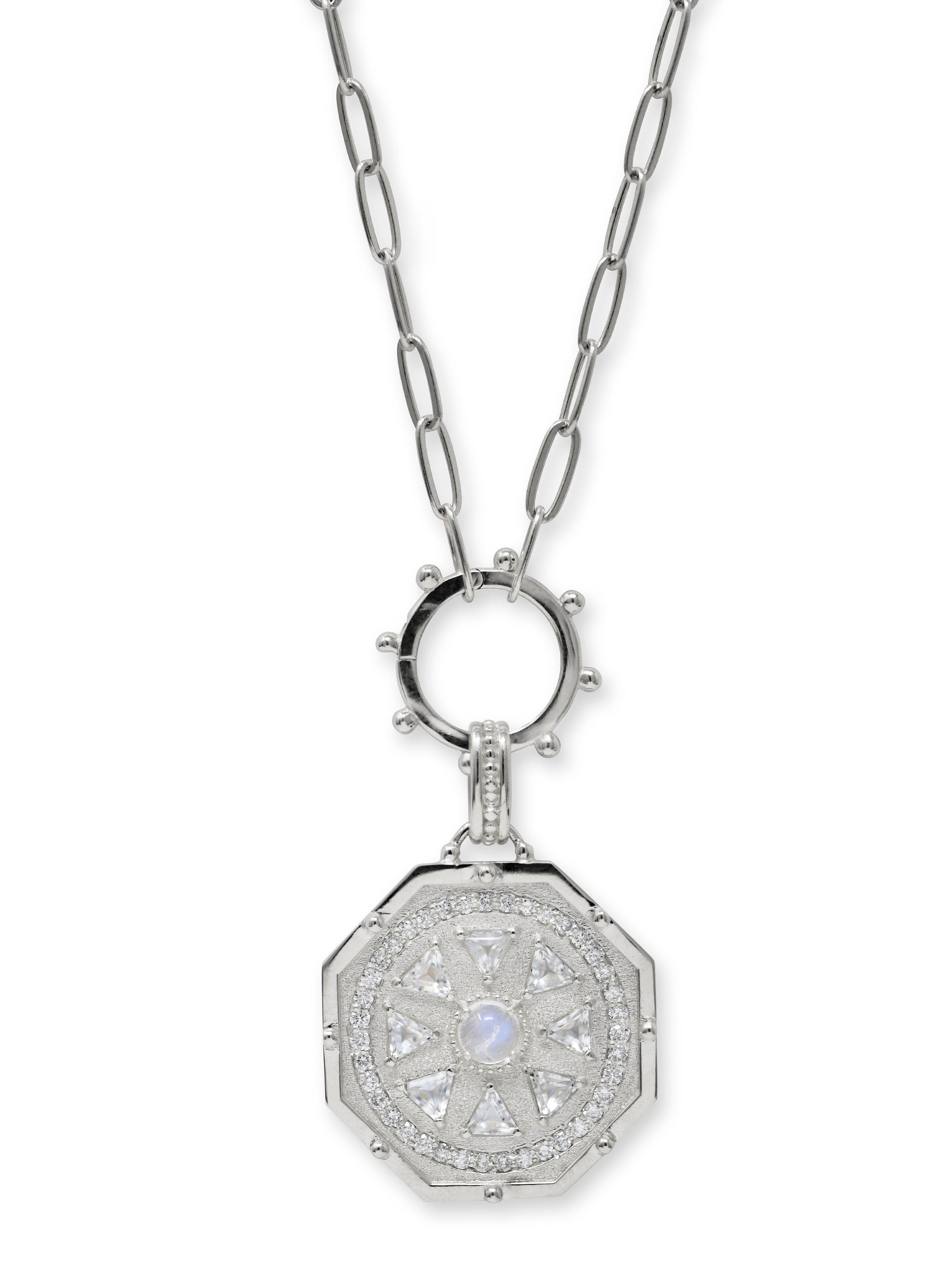 Aztec Mayan Deco Medallion Necklace