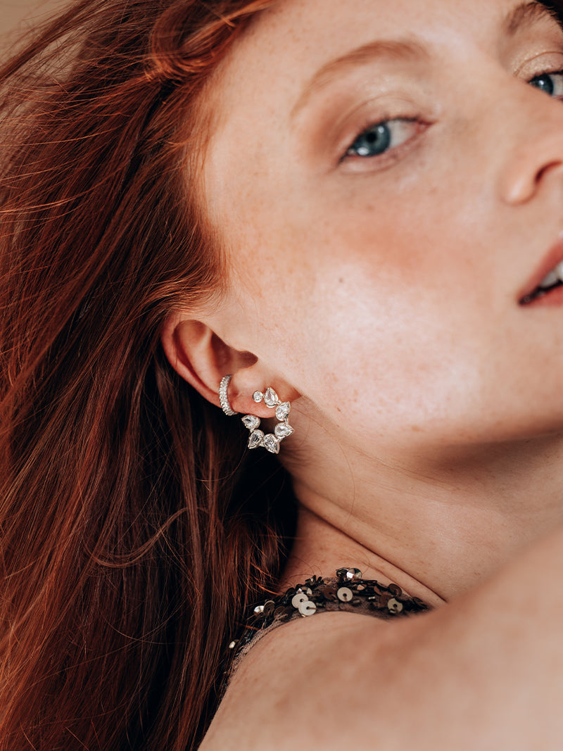 Mélia Poire Avant à L'arrière Boucles D'oreille