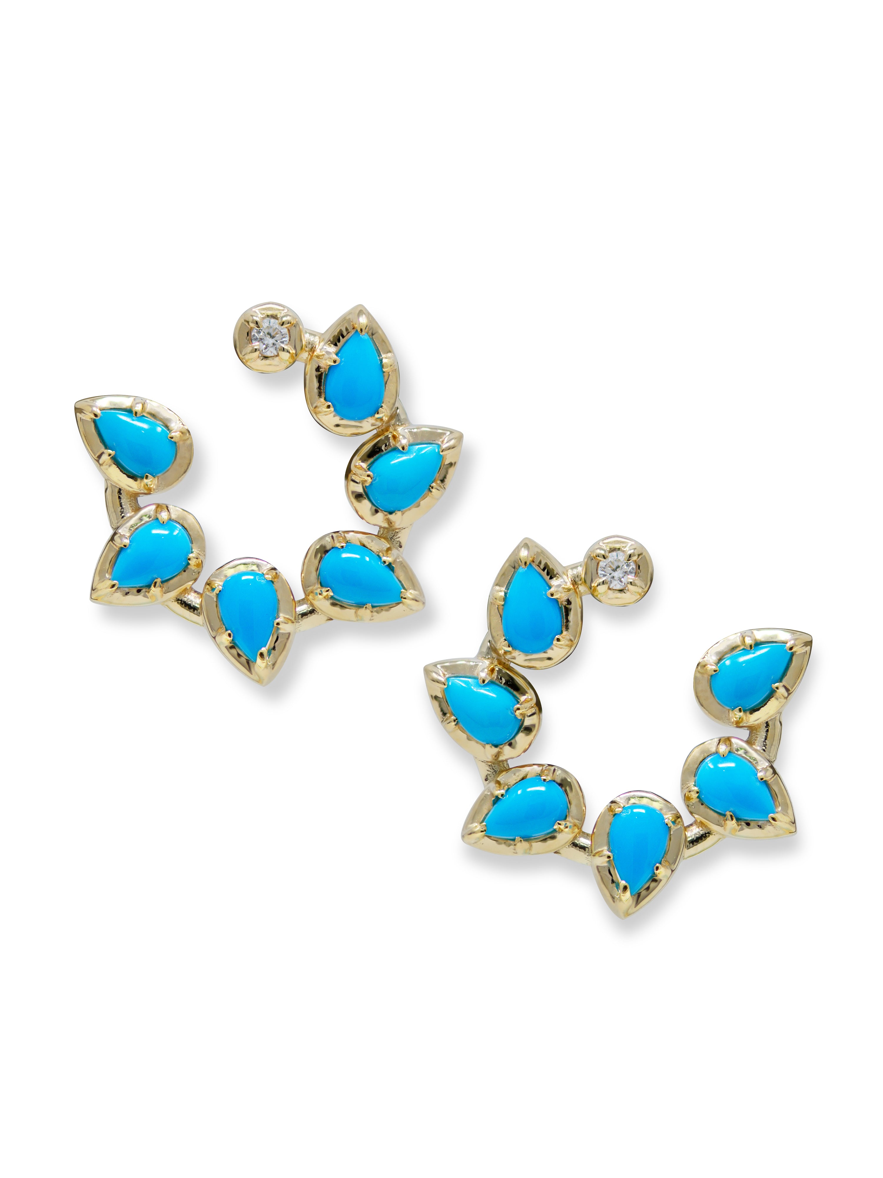 Mélia Pear Front to Back Hoops