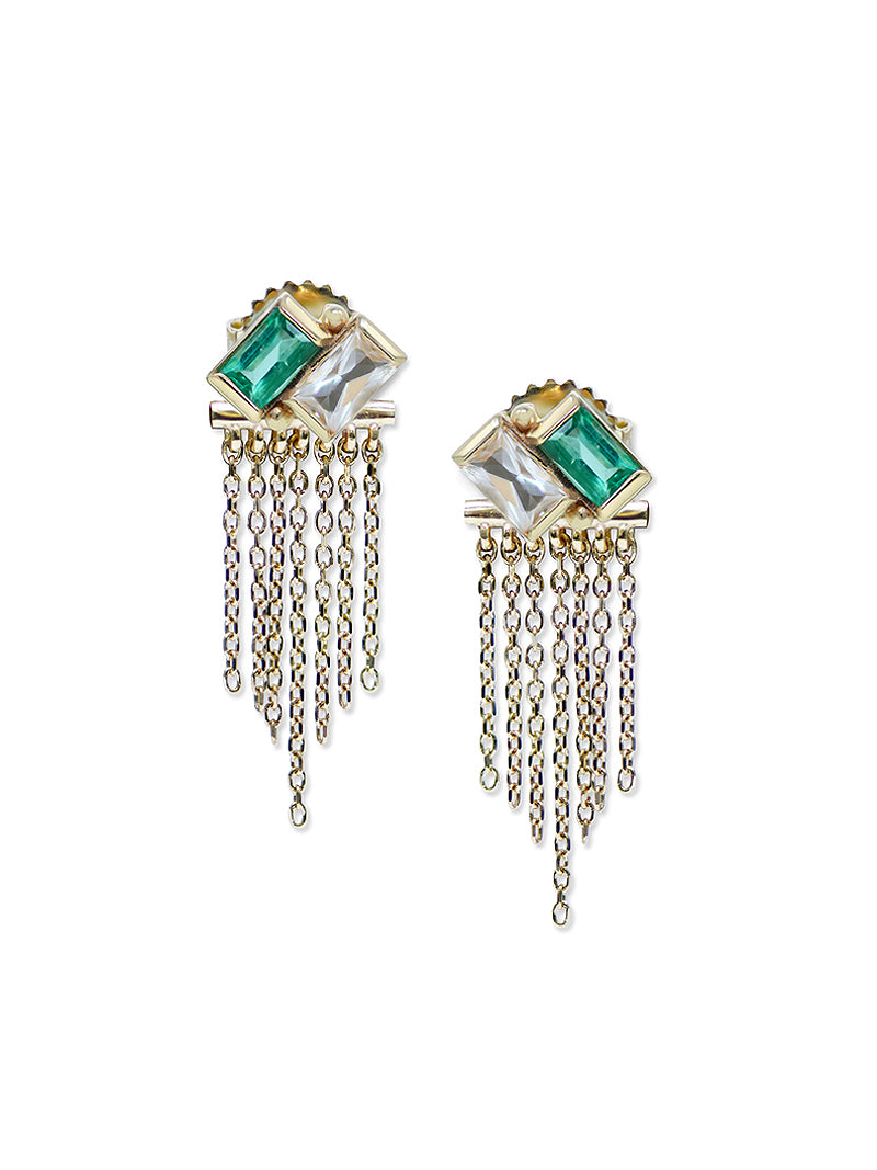 Cléo Suri Deux Carré Fringe Earring