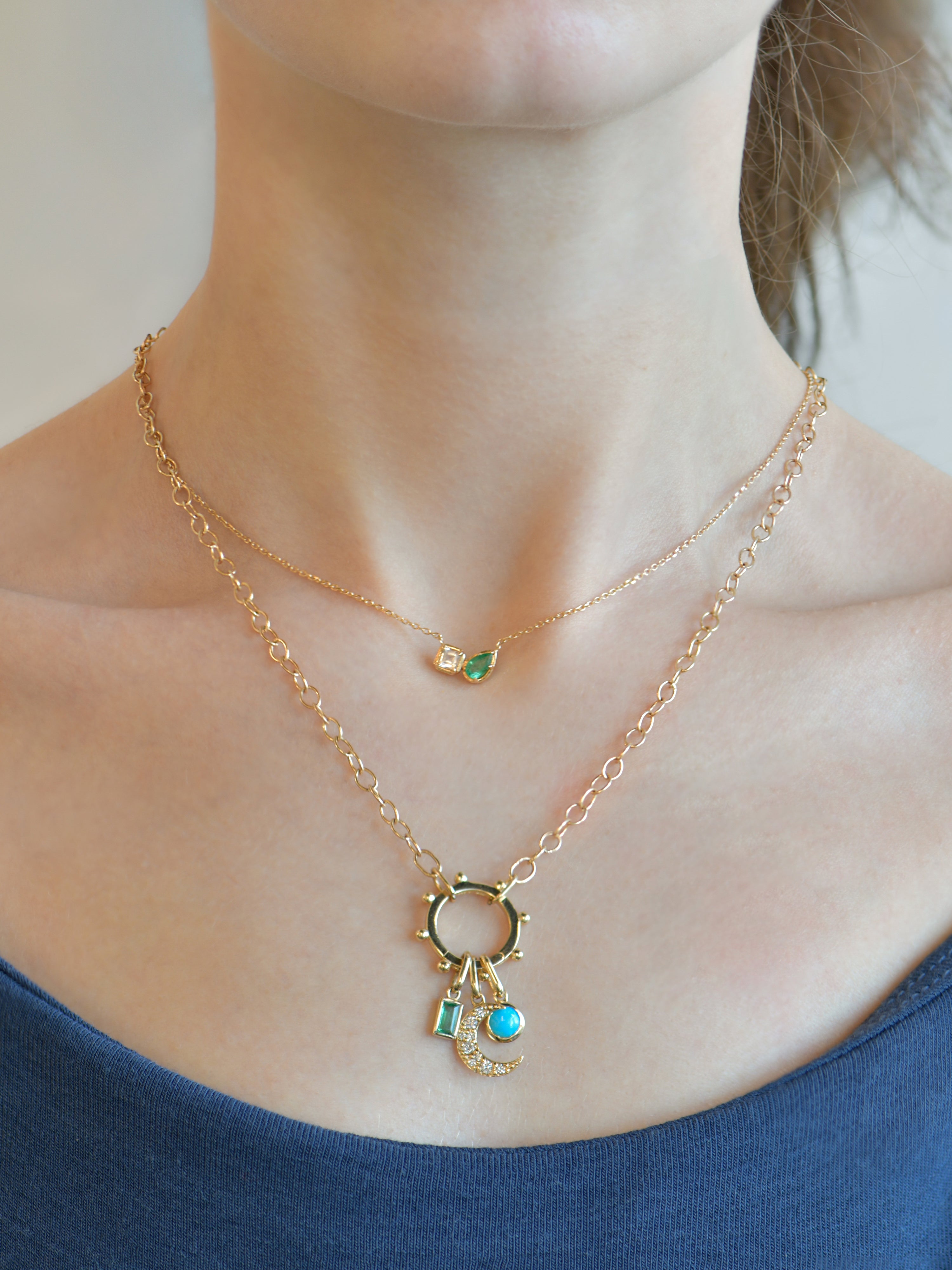 Marine Story Catcher with Turquoise and Emerald