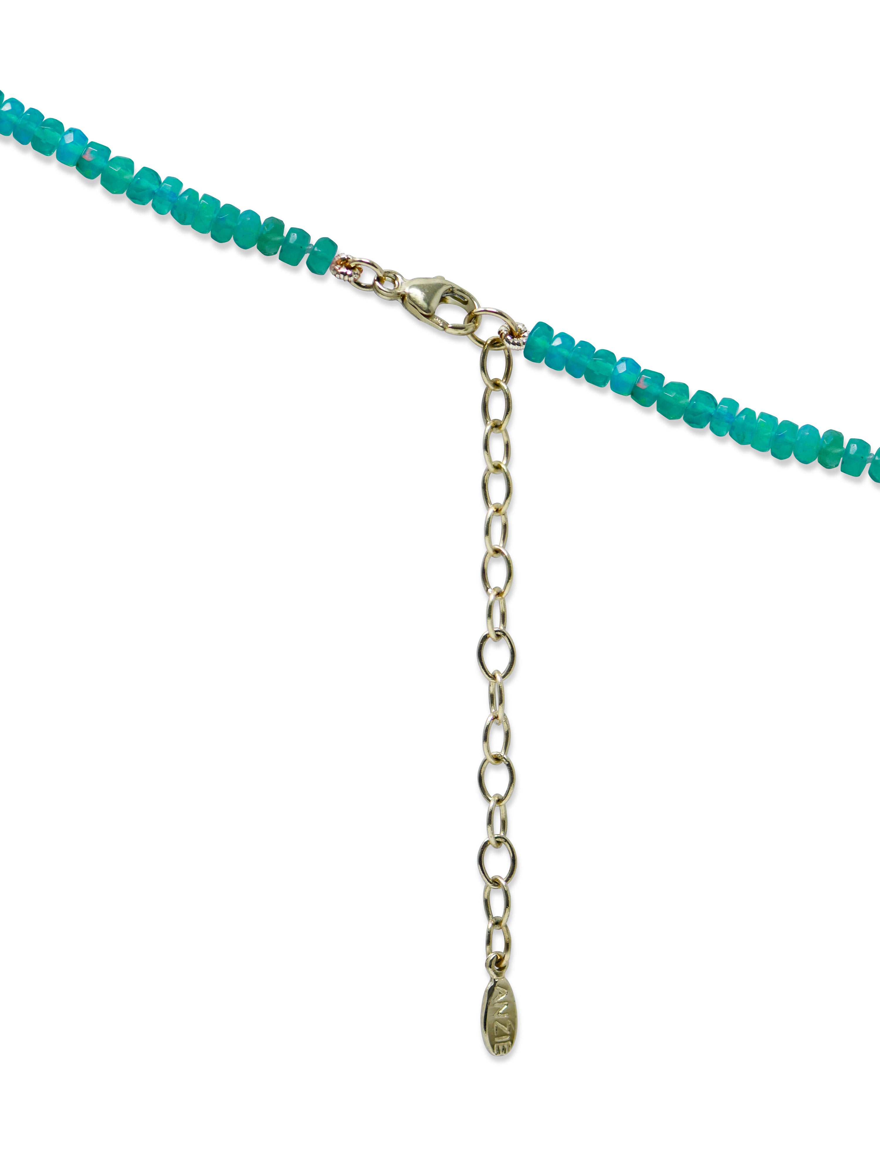 Bohème Faceted Paraiba Opal Rondelle Necklace