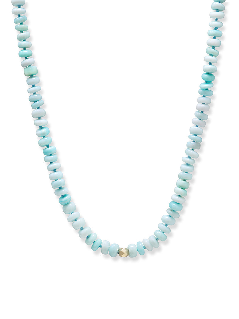 Bohème Smooth Peruvian Opal Rondelle Necklace