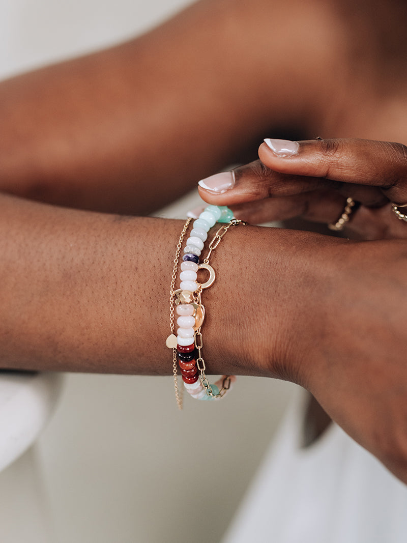 Bohème Multicolor Opal Rondelle Bracelet