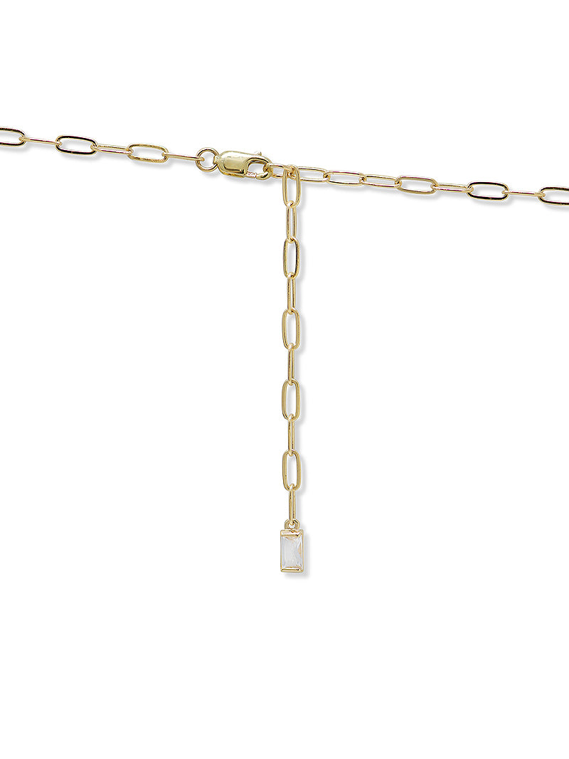 Cléo Carré Baguette Tennis Necklace