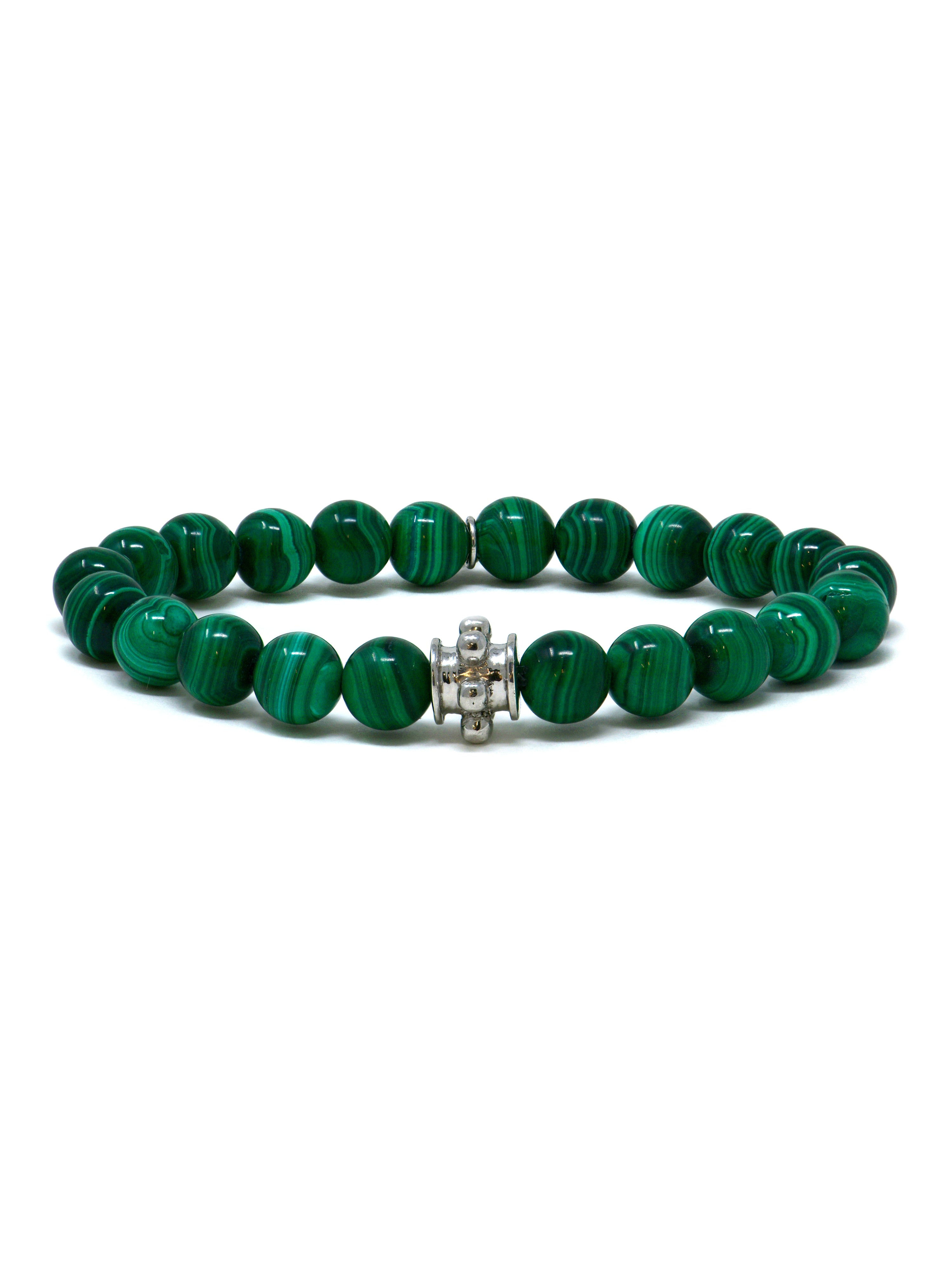 Bohème Malachite Silver Bracelet