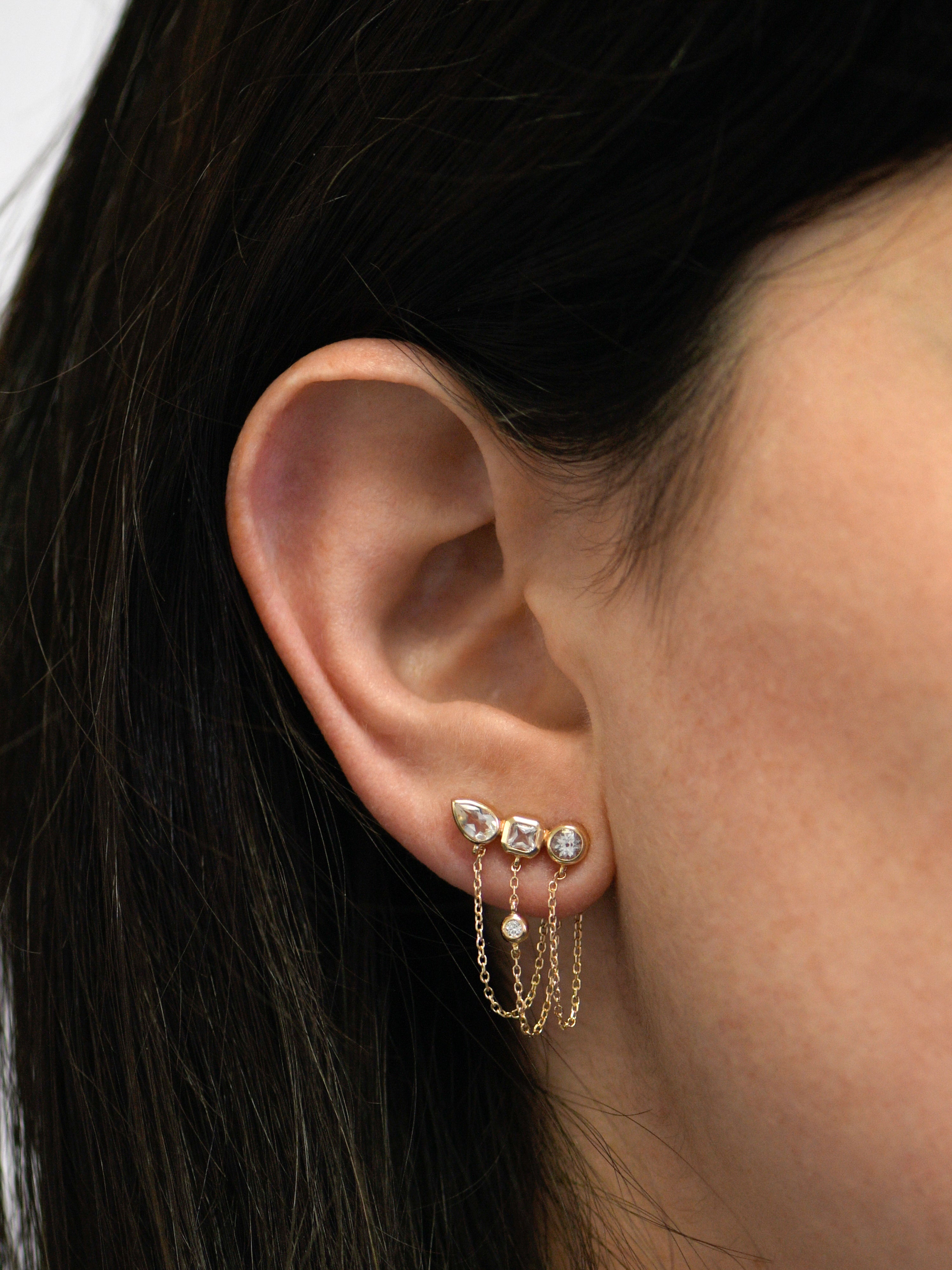 Cléo Jaeda Triple Chain Earring