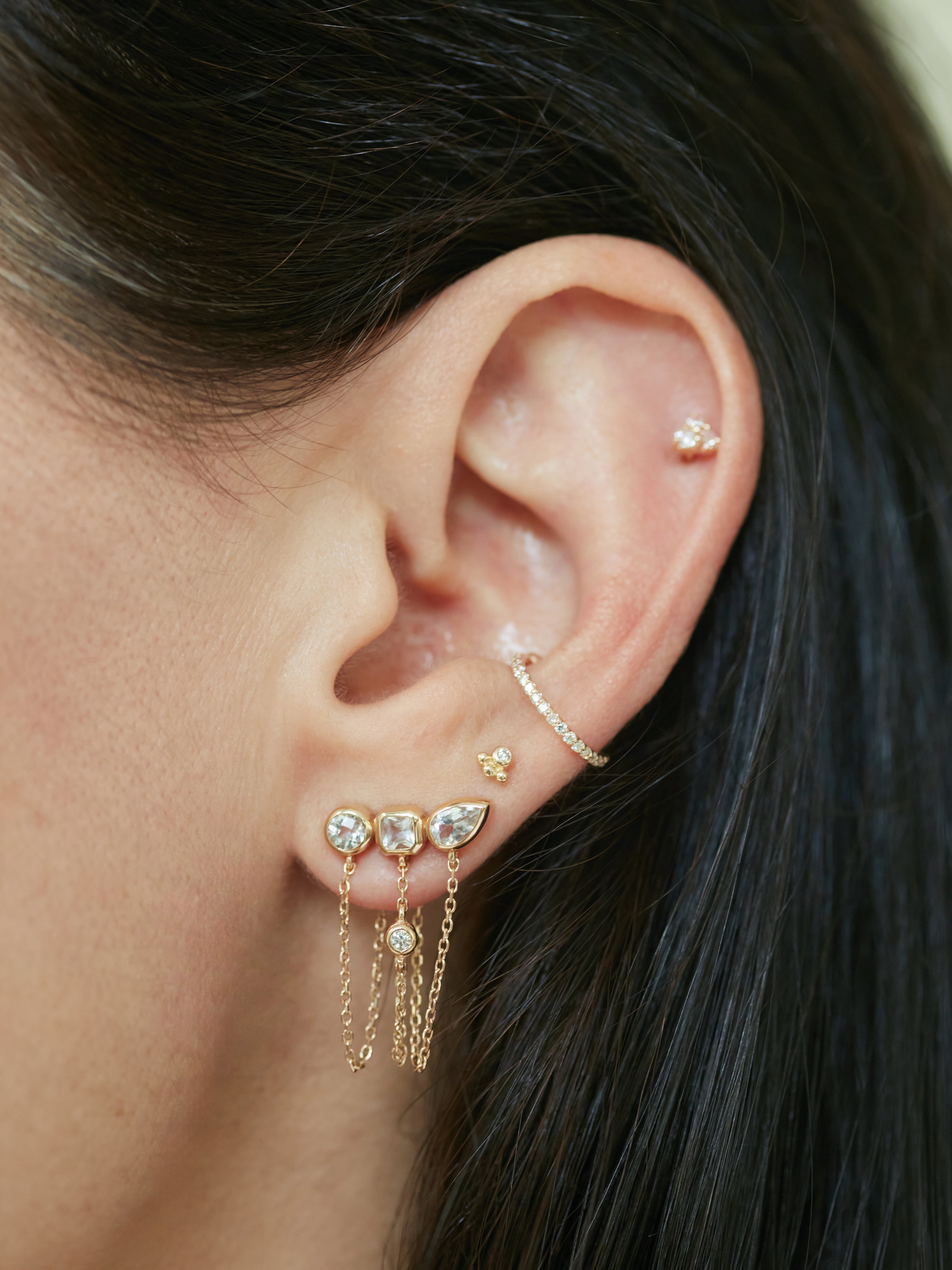 Cléo Jaeda Triple Chain Earring