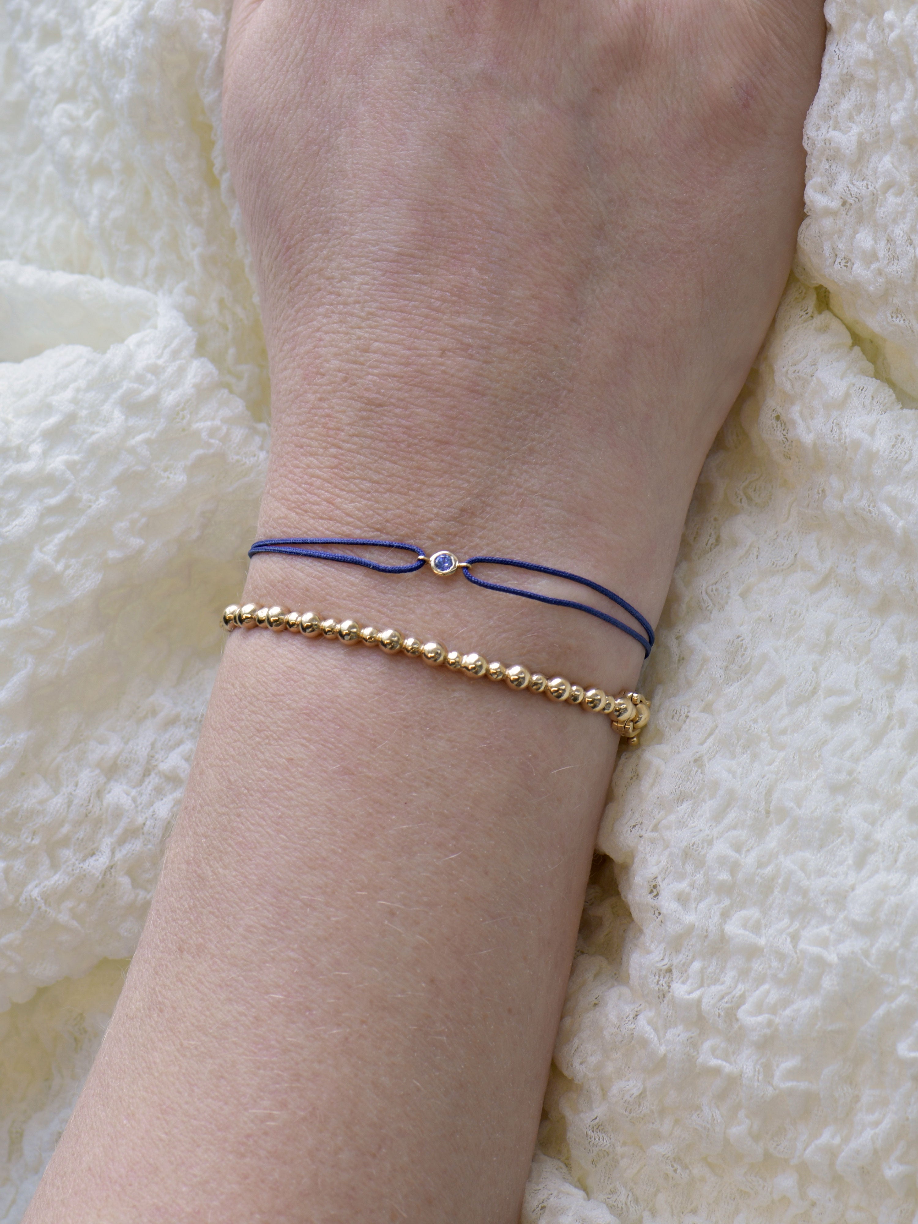 Limited-Edition Amie Blue Sapphire Lifesaver Cord Bracelet