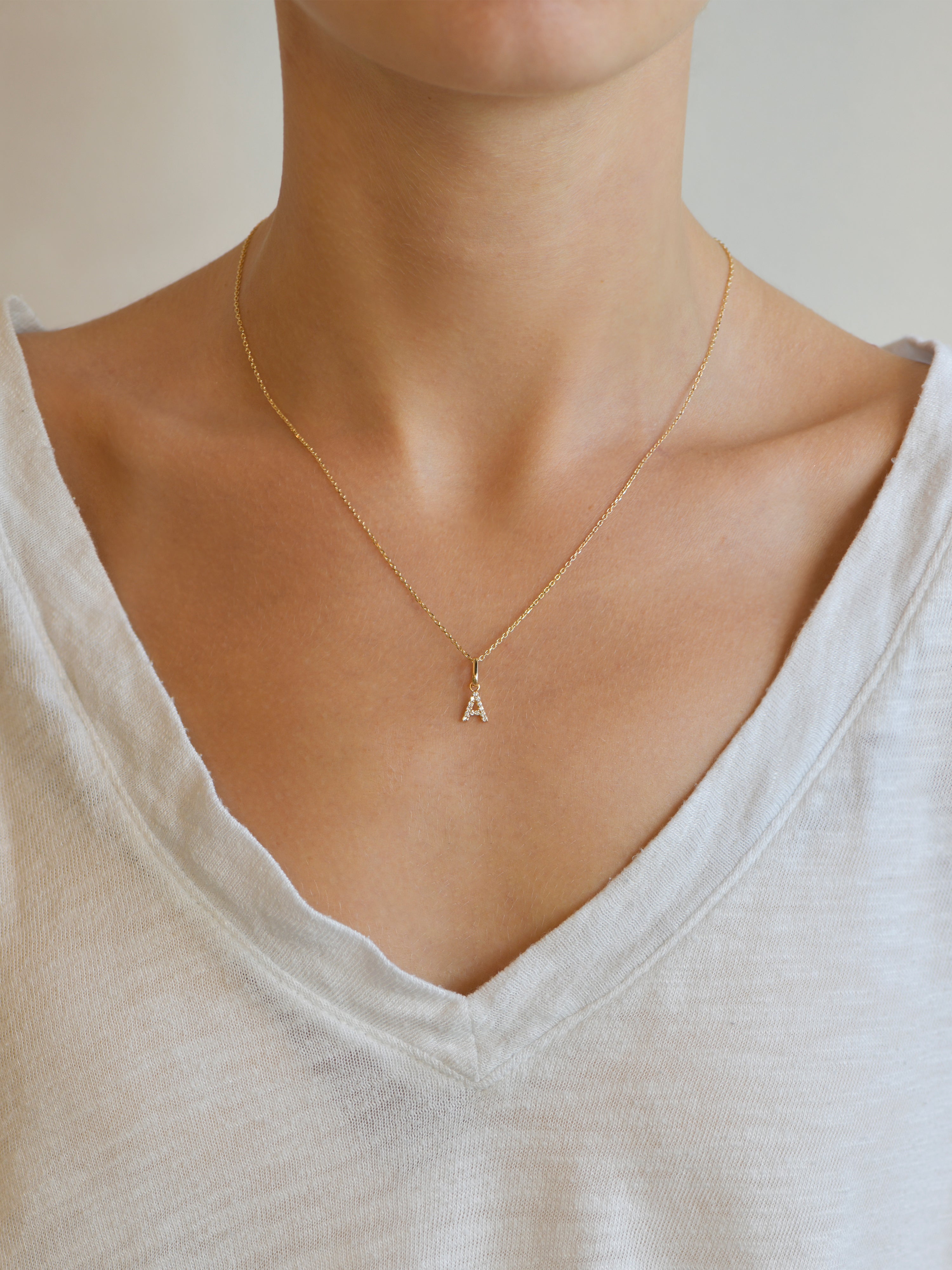 Love Letter Pavé Initial Charm