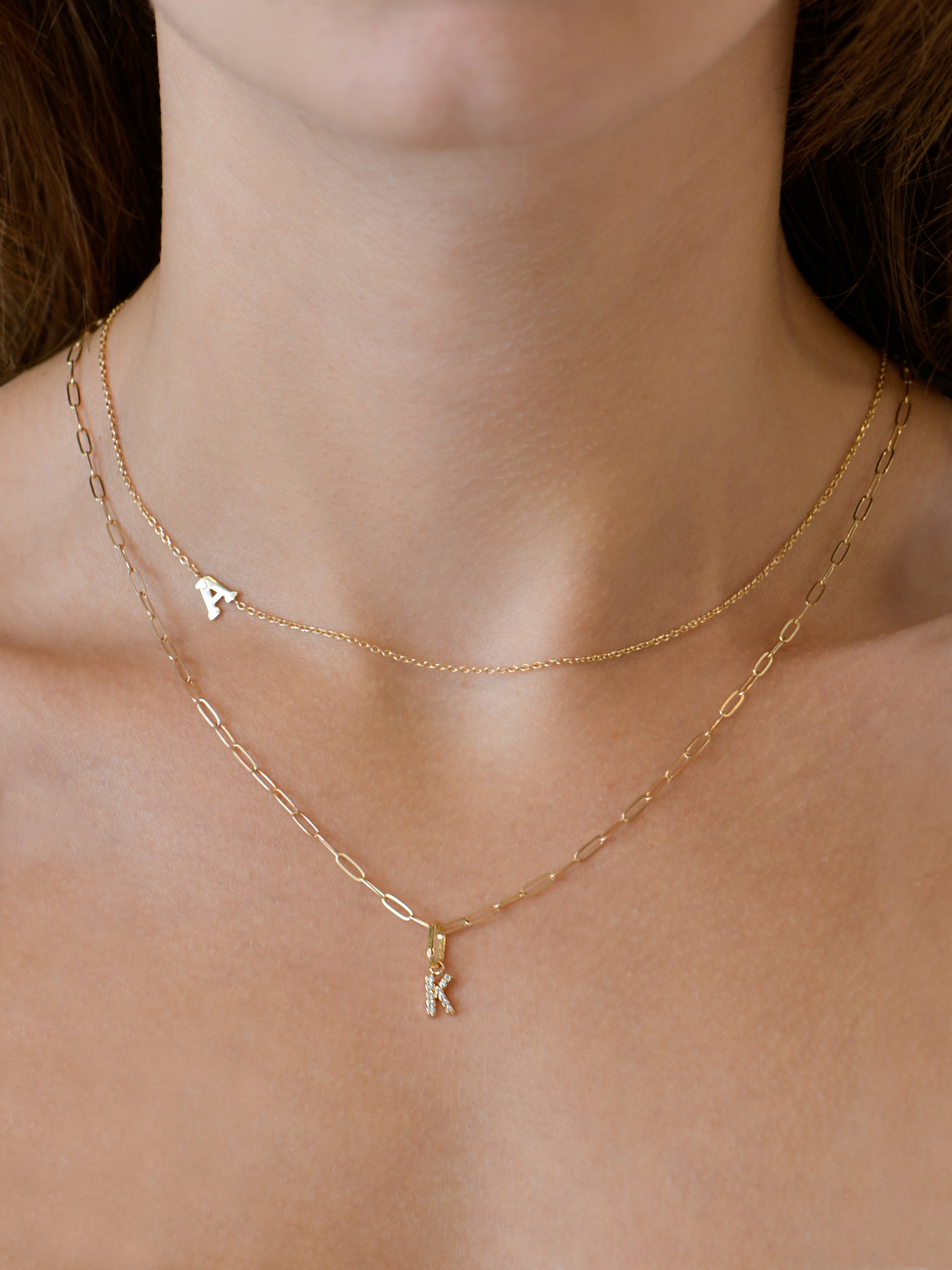 Love Letter Pavé Initial Charm