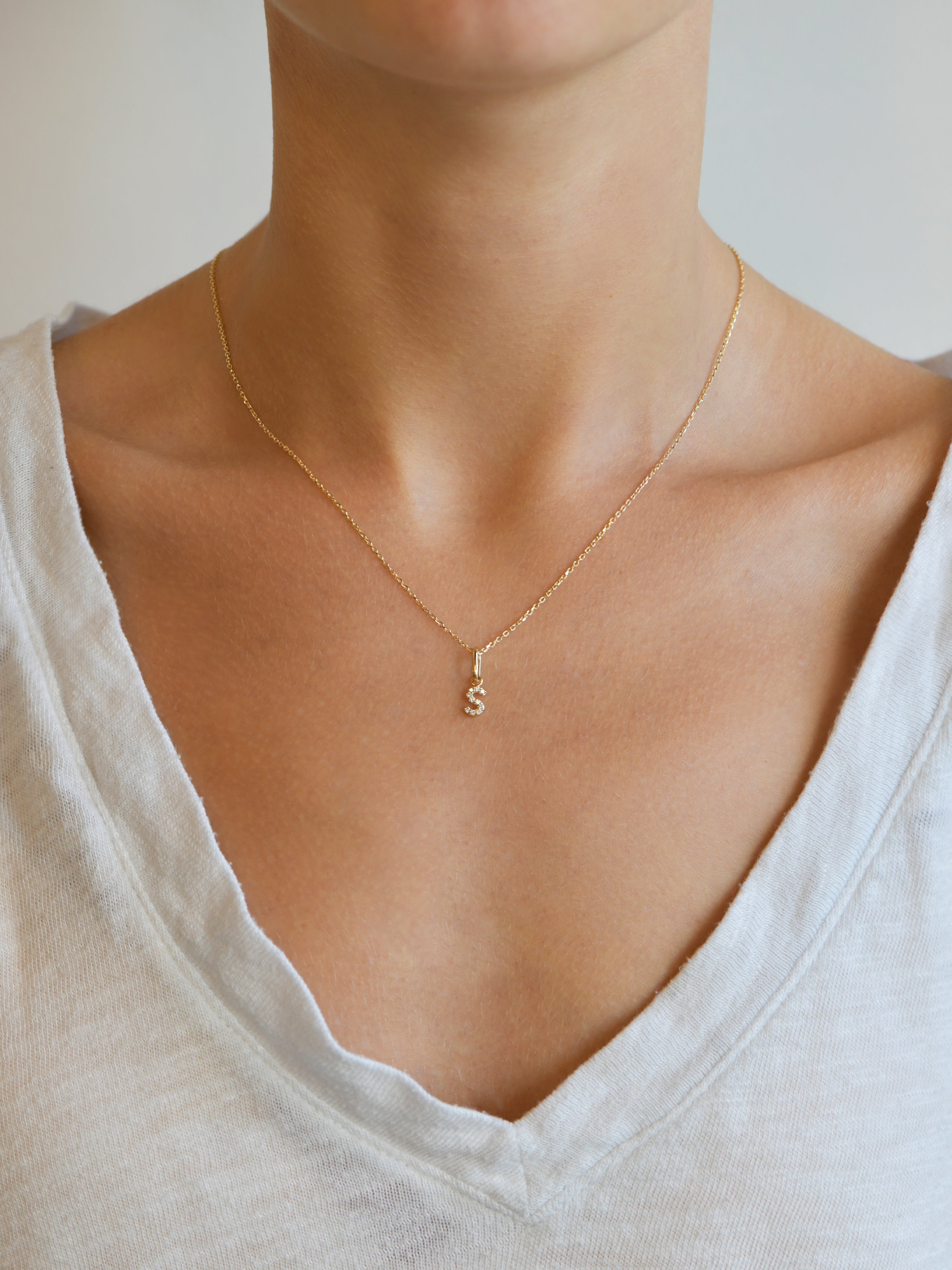 Love Letter Pavé Initial Charm