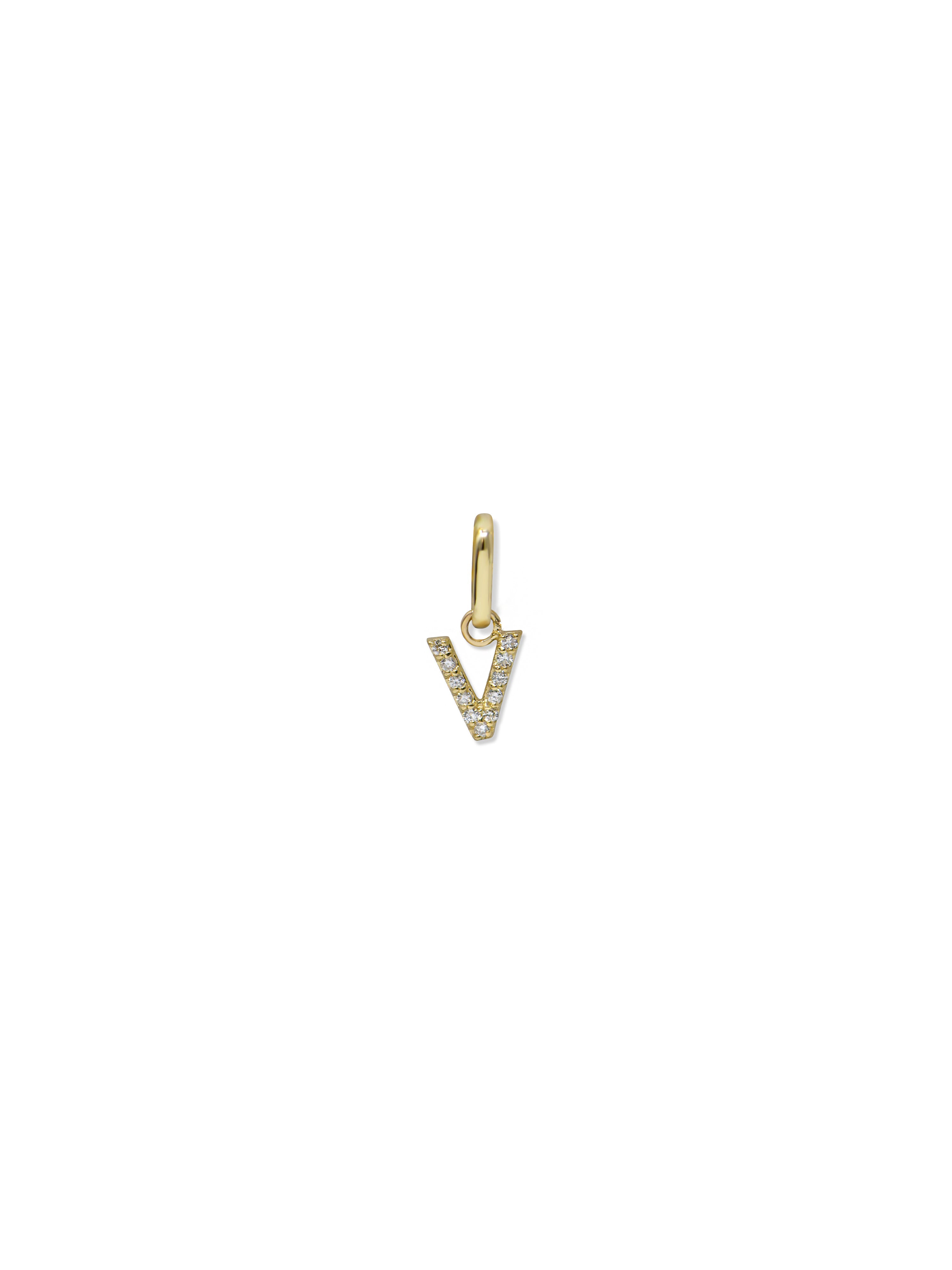 Love Letter Pavé Initial Charm